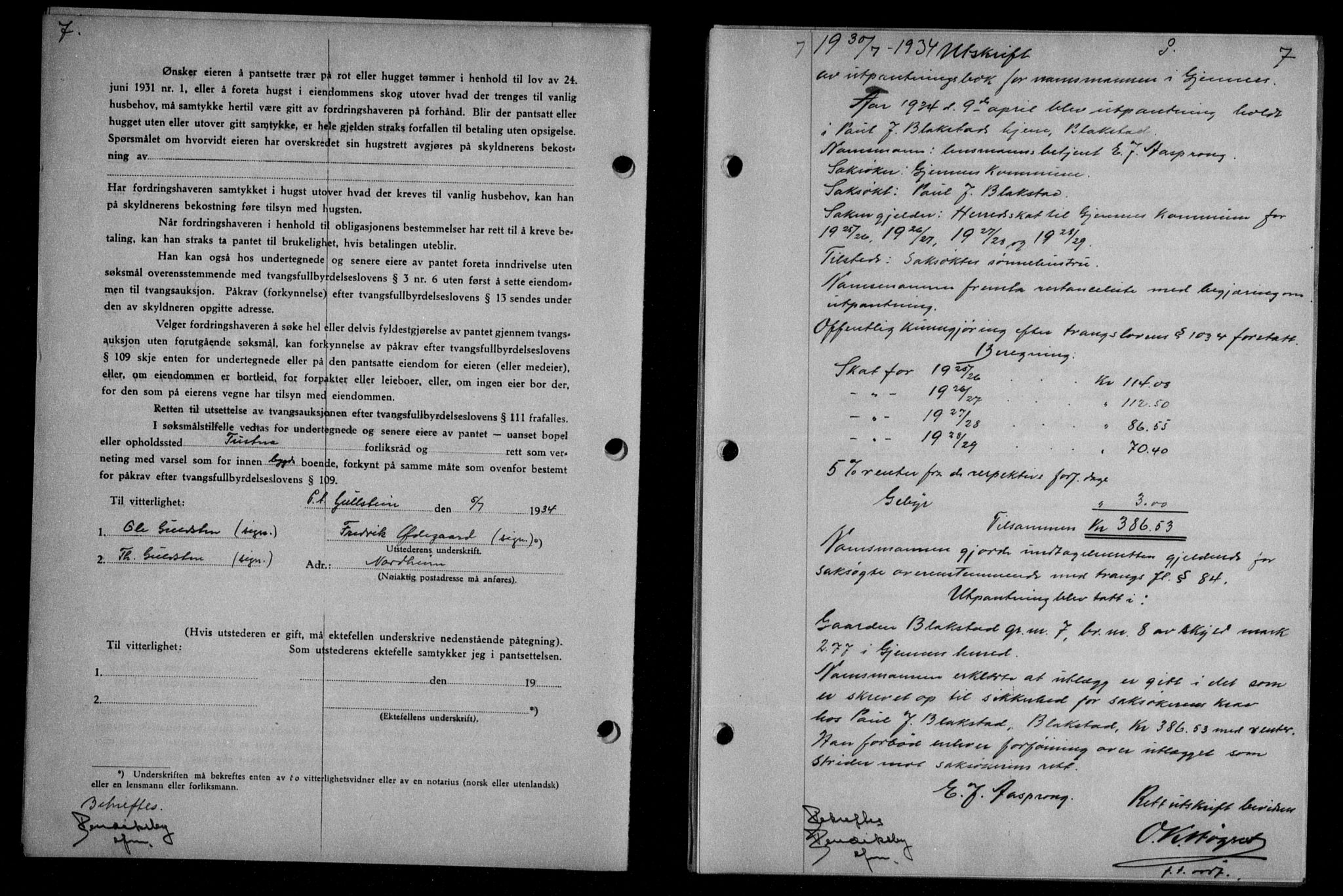 Nordmøre sorenskriveri, AV/SAT-A-4132/1/2/2Ca/L0082: Mortgage book no. 72, 1934-1934, Deed date: 30.07.1934