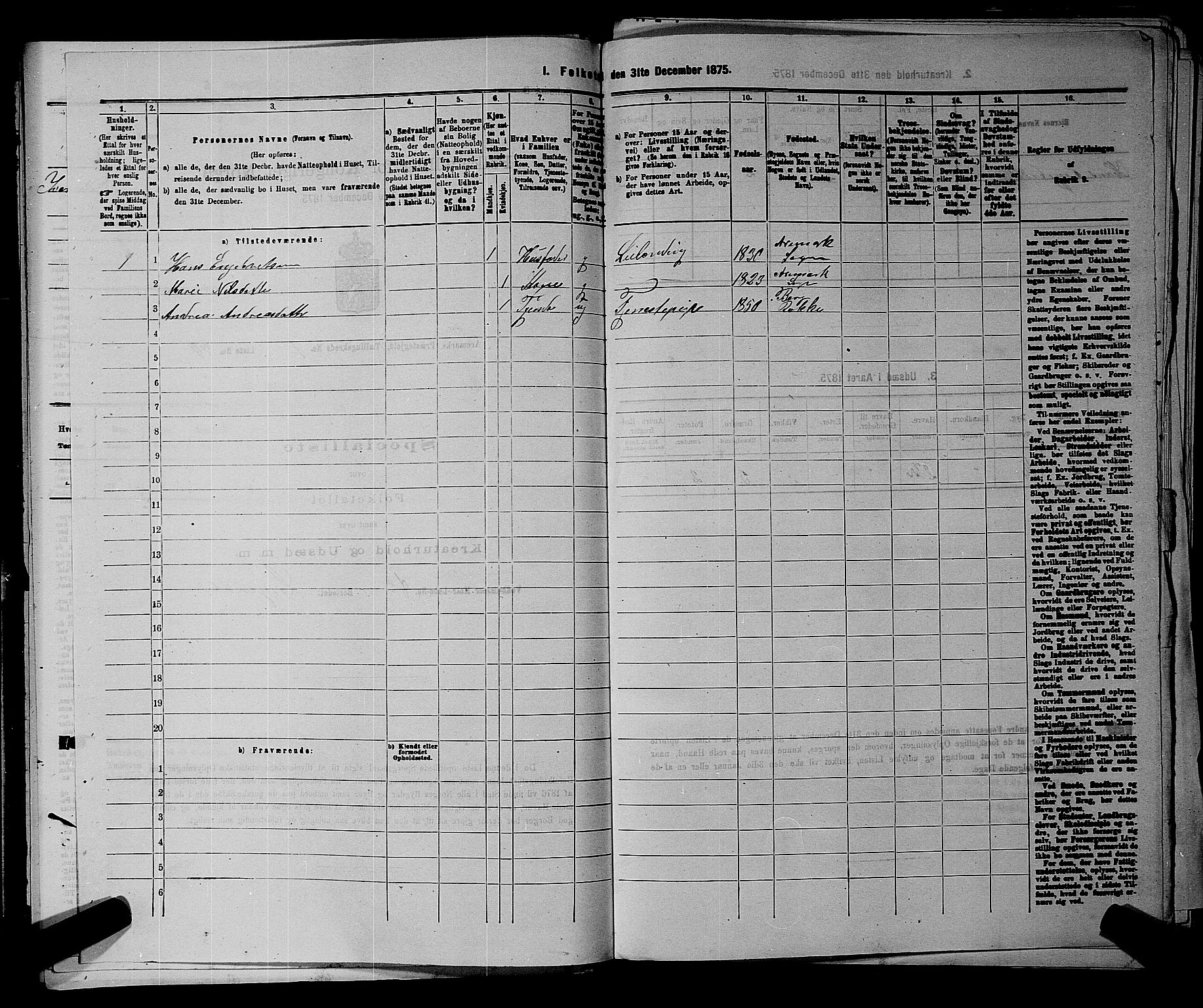 RA, 1875 census for 0118P Aremark, 1875, p. 105