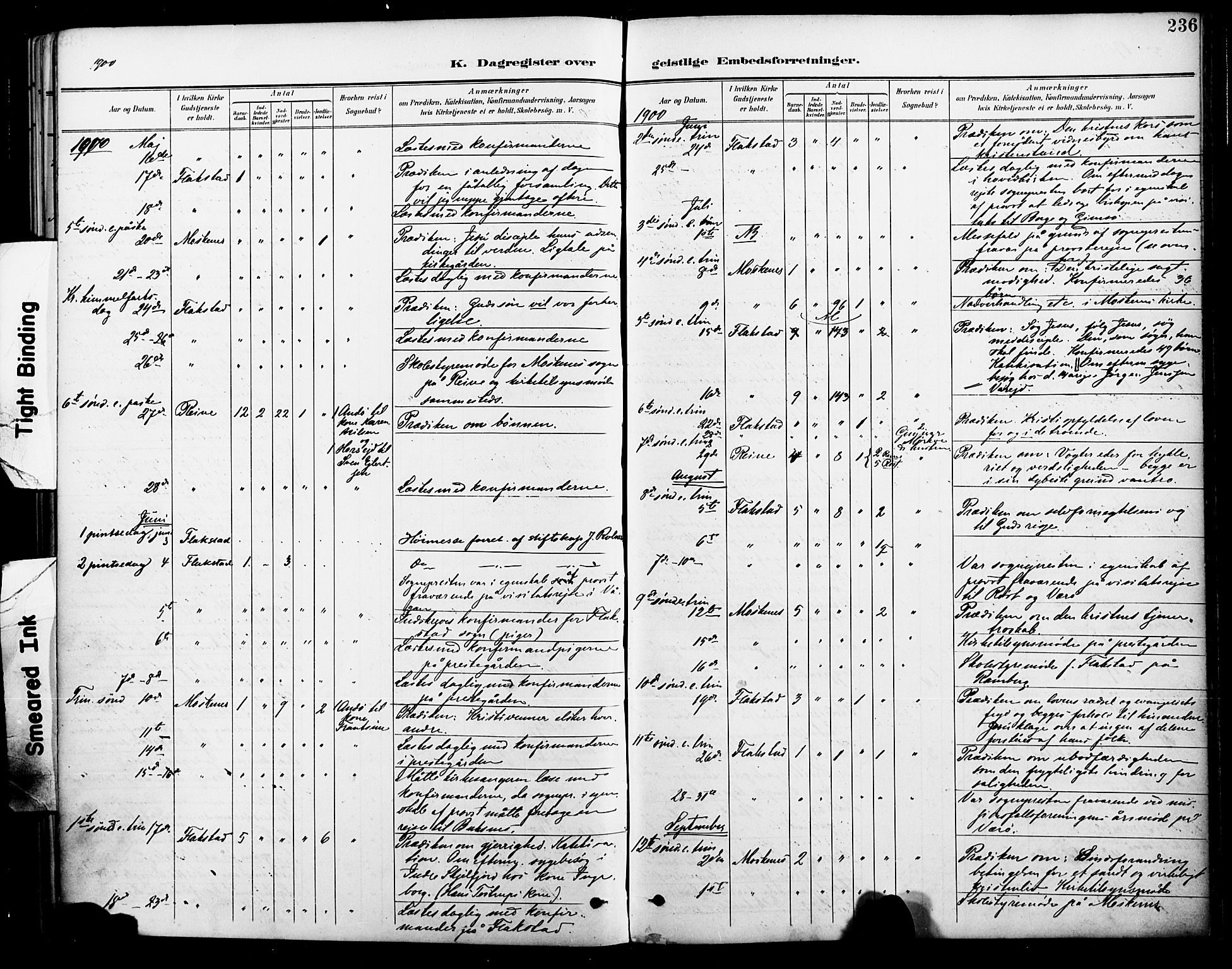 Ministerialprotokoller, klokkerbøker og fødselsregistre - Nordland, AV/SAT-A-1459/885/L1205: Parish register (official) no. 885A06, 1892-1905, p. 236