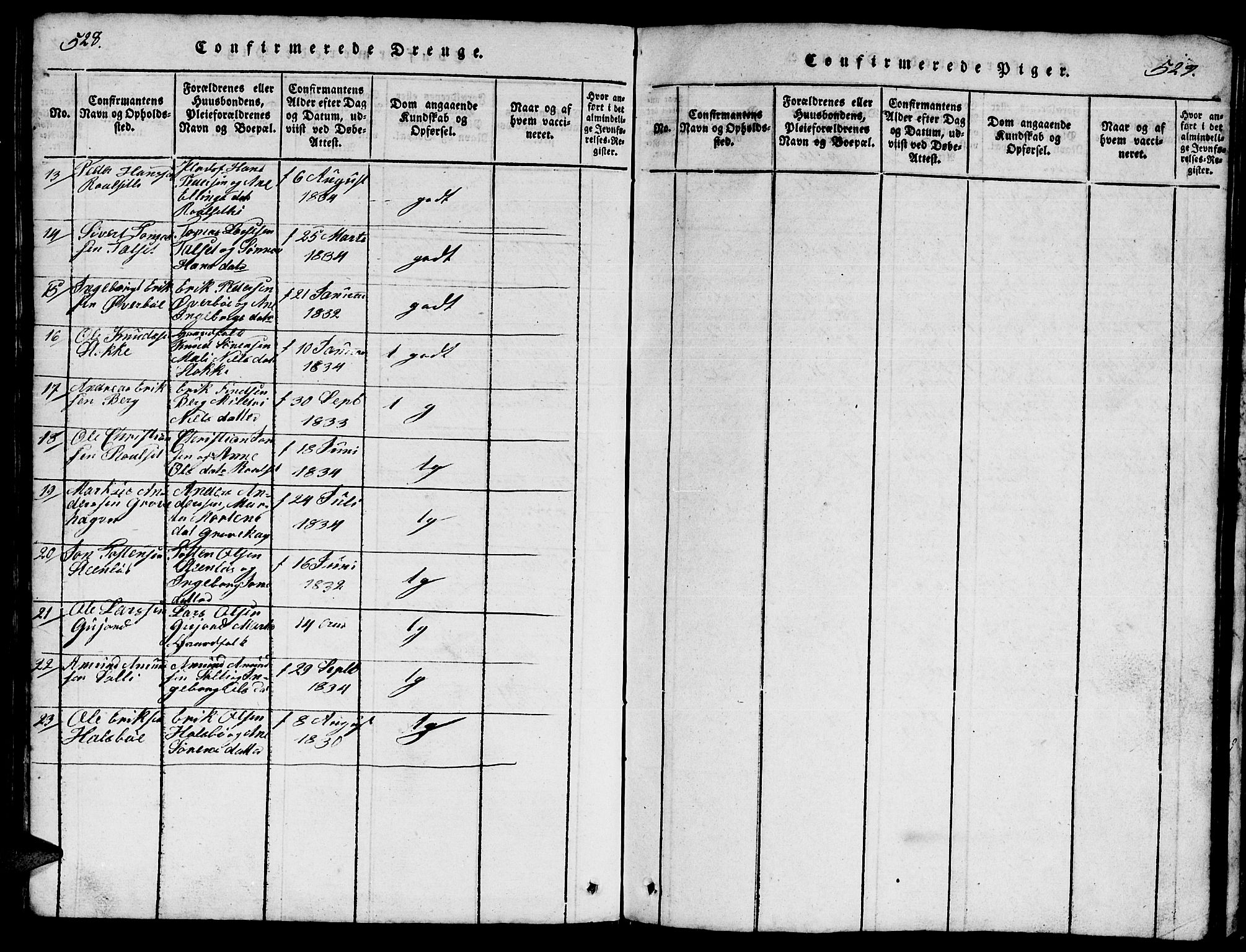 Ministerialprotokoller, klokkerbøker og fødselsregistre - Møre og Romsdal, AV/SAT-A-1454/557/L0683: Parish register (copy) no. 557C01, 1818-1862, p. 528-529