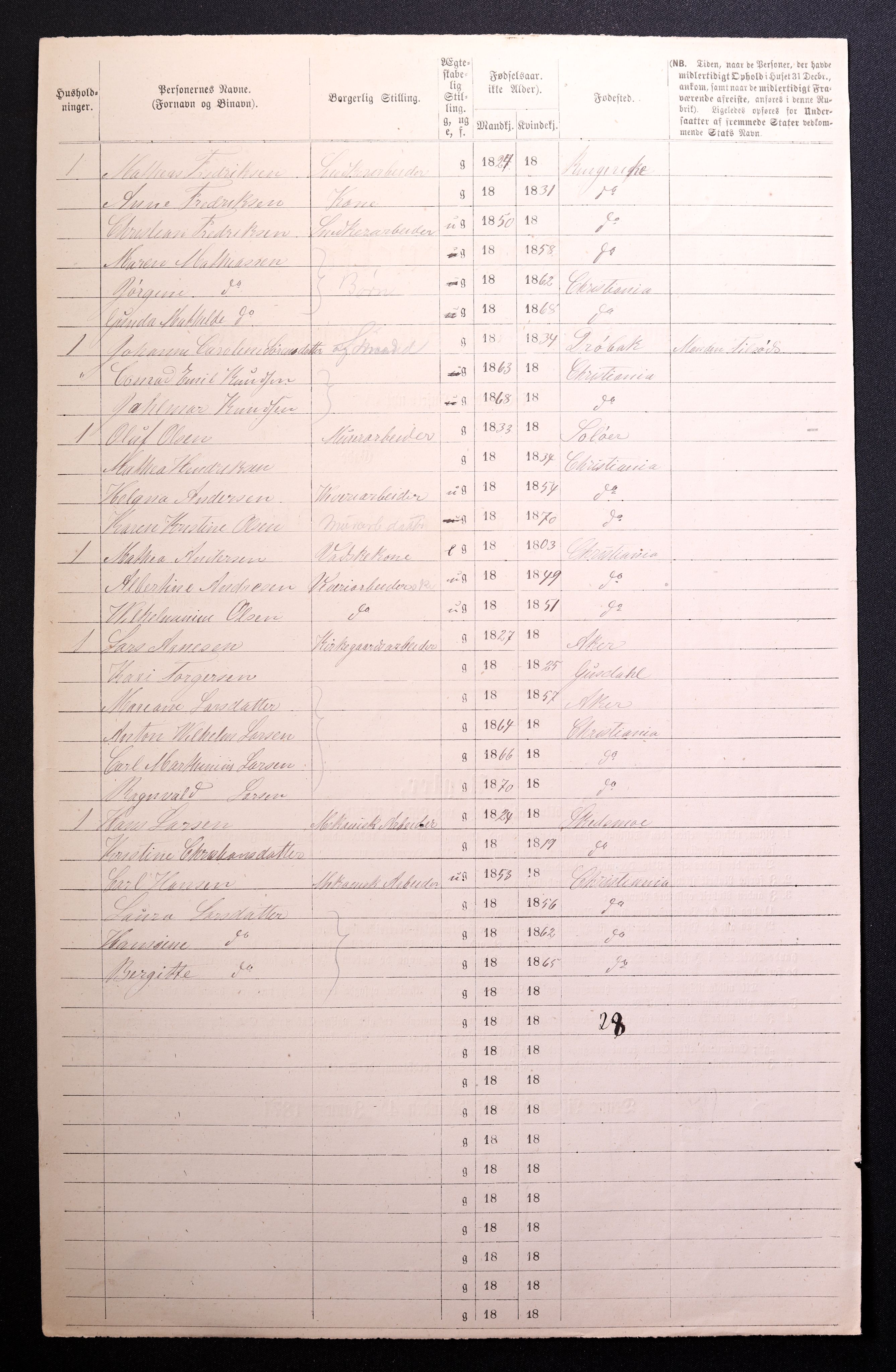 RA, 1870 census for 0301 Kristiania, 1870, p. 1529