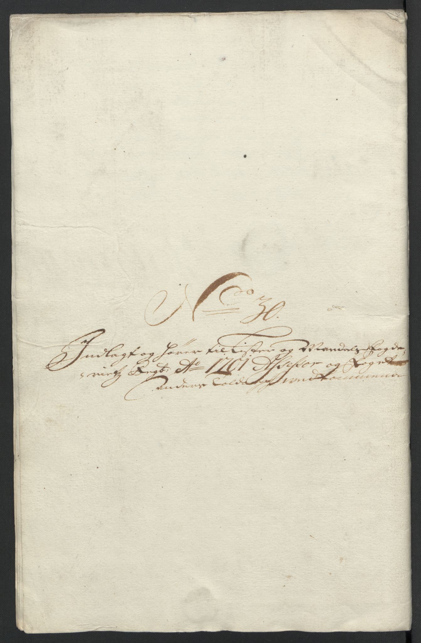 Rentekammeret inntil 1814, Reviderte regnskaper, Fogderegnskap, RA/EA-4092/R43/L2549: Fogderegnskap Lista og Mandal, 1701-1702, p. 201