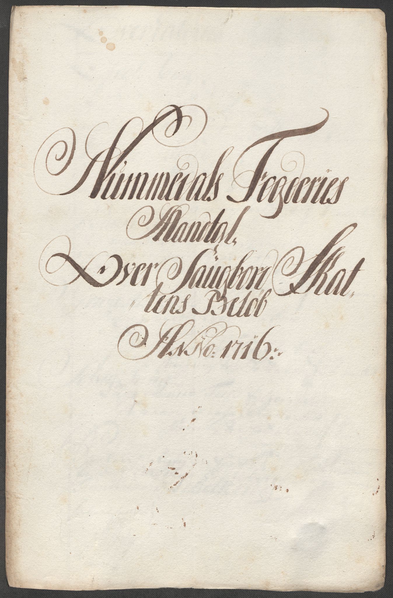 Rentekammeret inntil 1814, Reviderte regnskaper, Fogderegnskap, AV/RA-EA-4092/R64/L4437: Fogderegnskap Namdal, 1716, p. 116