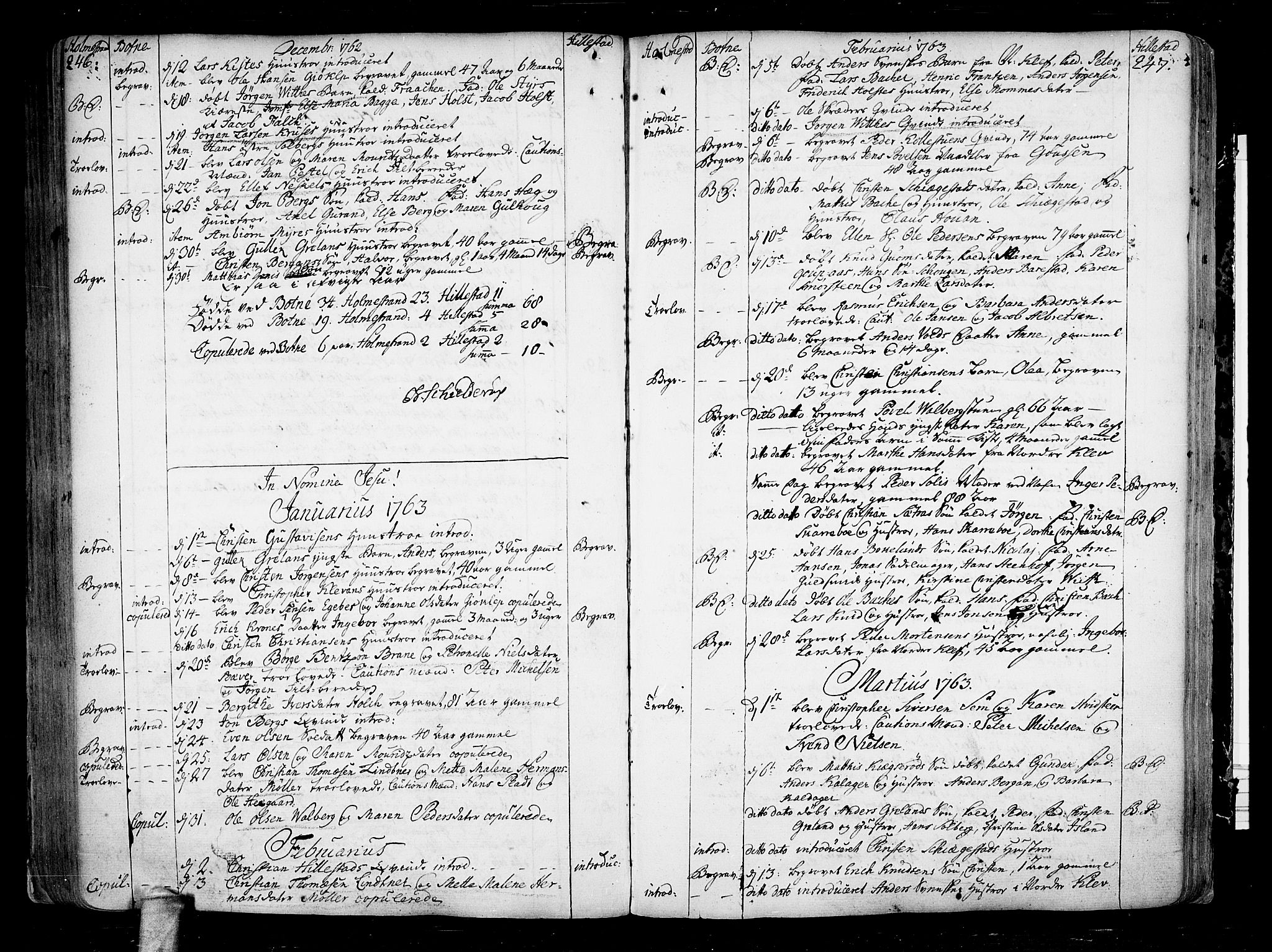 Botne kirkebøker, SAKO/A-340/F/Fa/L0001a: Parish register (official) no. I 1A, 1707-1778, p. 246-247