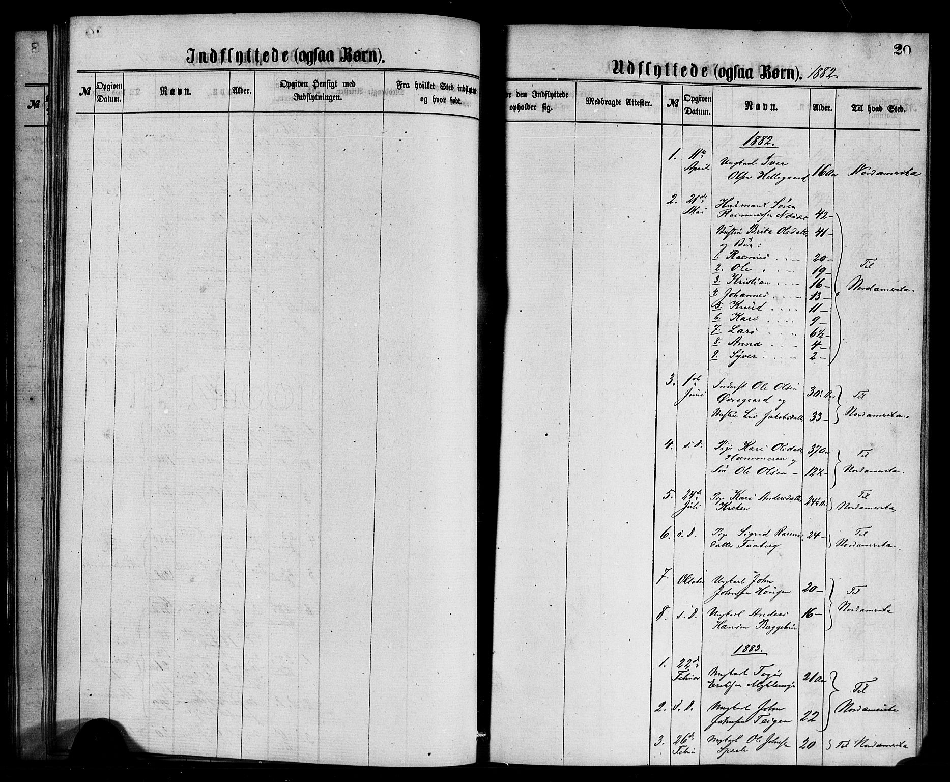 Jostedal sokneprestembete, SAB/A-80601/H/Haa/Haaa/L0010: Parish register (official) no. A 10, 1864-1886, p. 20