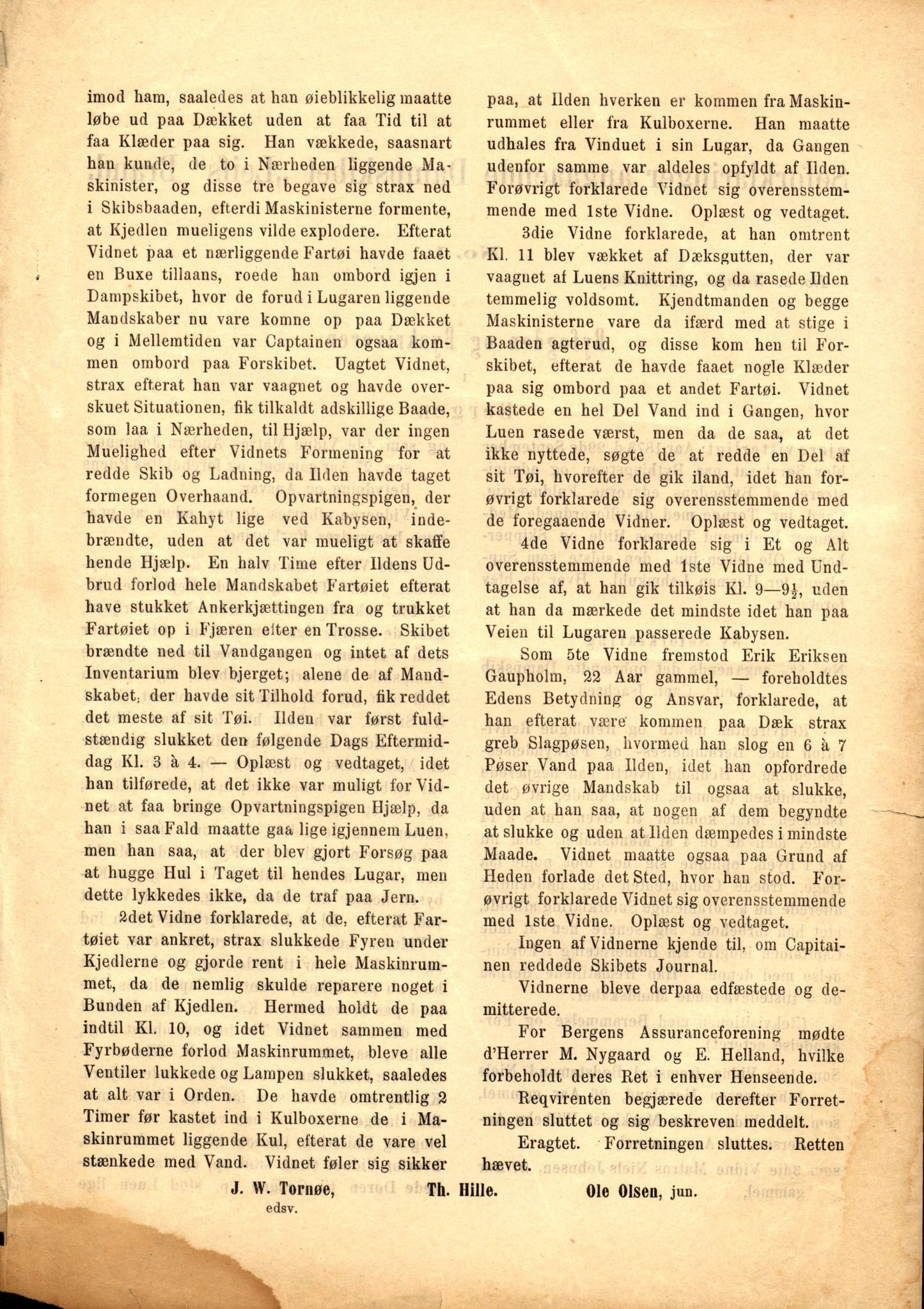 Pa 63 - Østlandske skibsassuranceforening, VEMU/A-1079/G/Ga/L0005/0018: Havaridokumenter / Leif, 1873