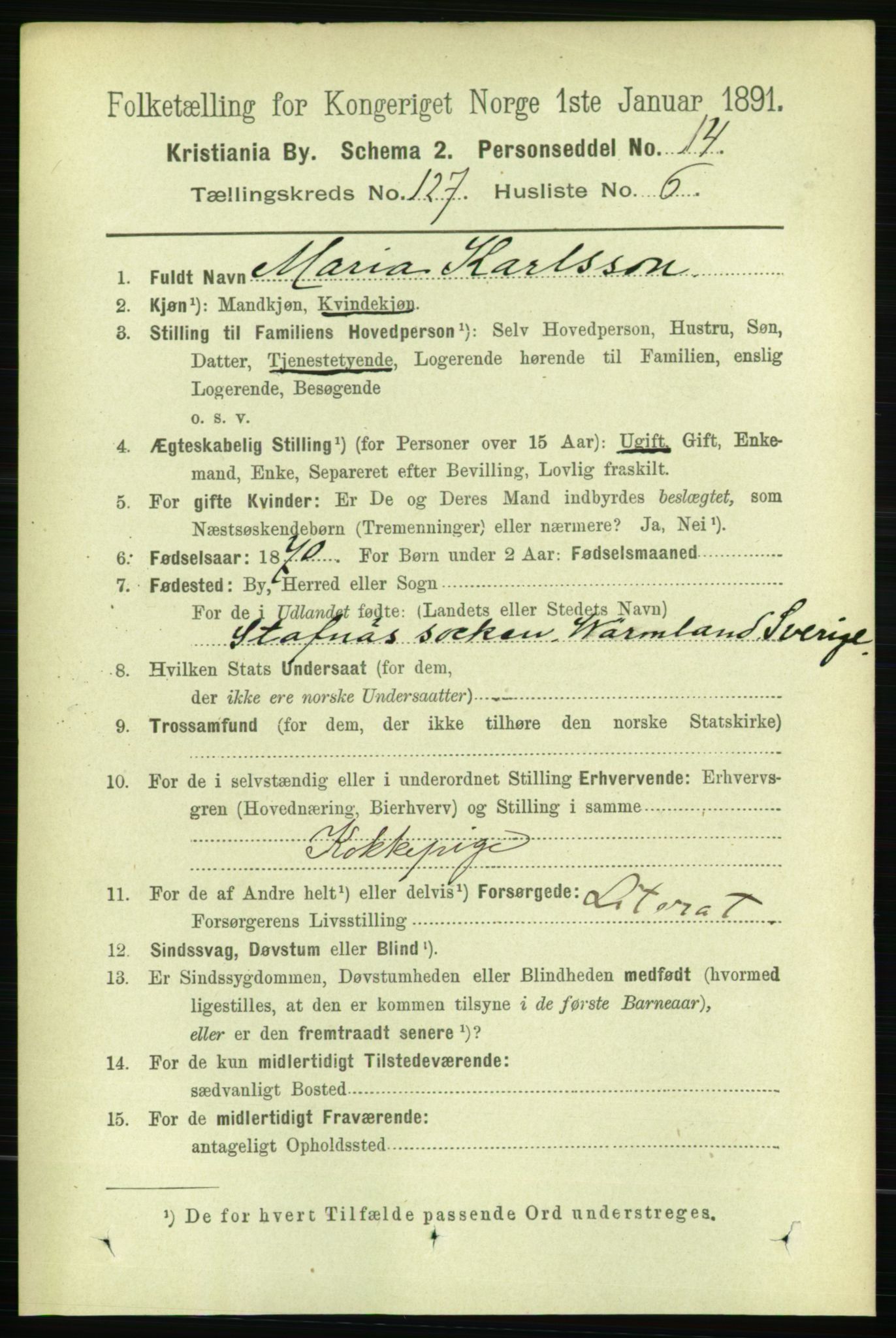 RA, 1891 census for 0301 Kristiania, 1891, p. 68053