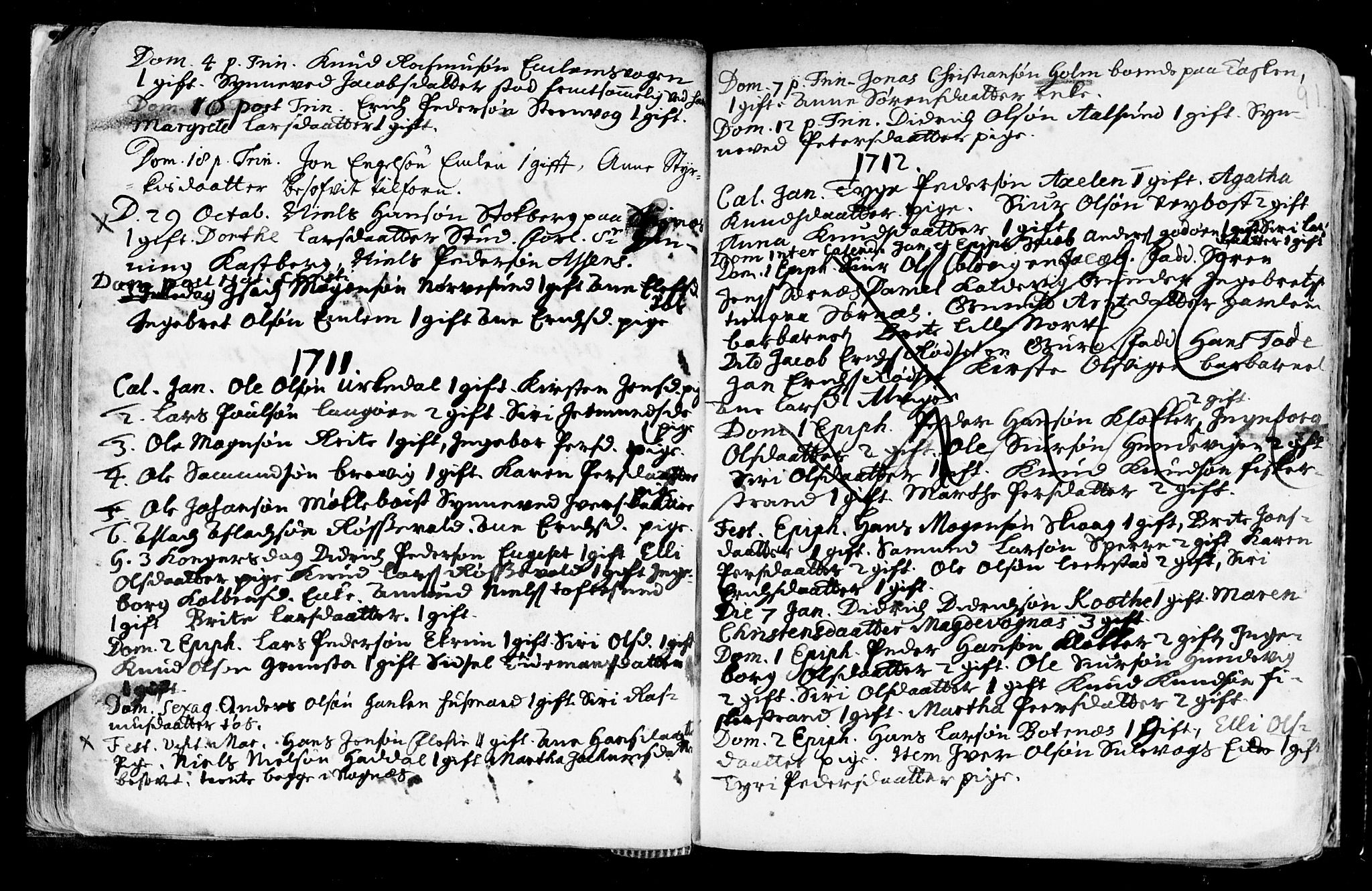 Ministerialprotokoller, klokkerbøker og fødselsregistre - Møre og Romsdal, AV/SAT-A-1454/528/L0390: Parish register (official) no. 528A01, 1698-1739, p. 90-91