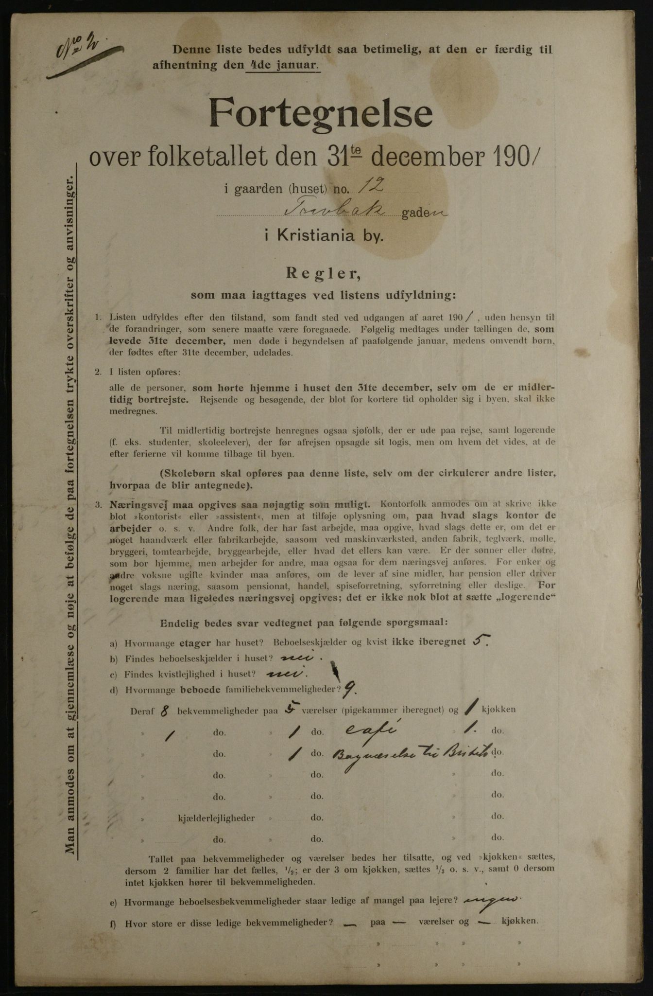 OBA, Municipal Census 1901 for Kristiania, 1901, p. 17675