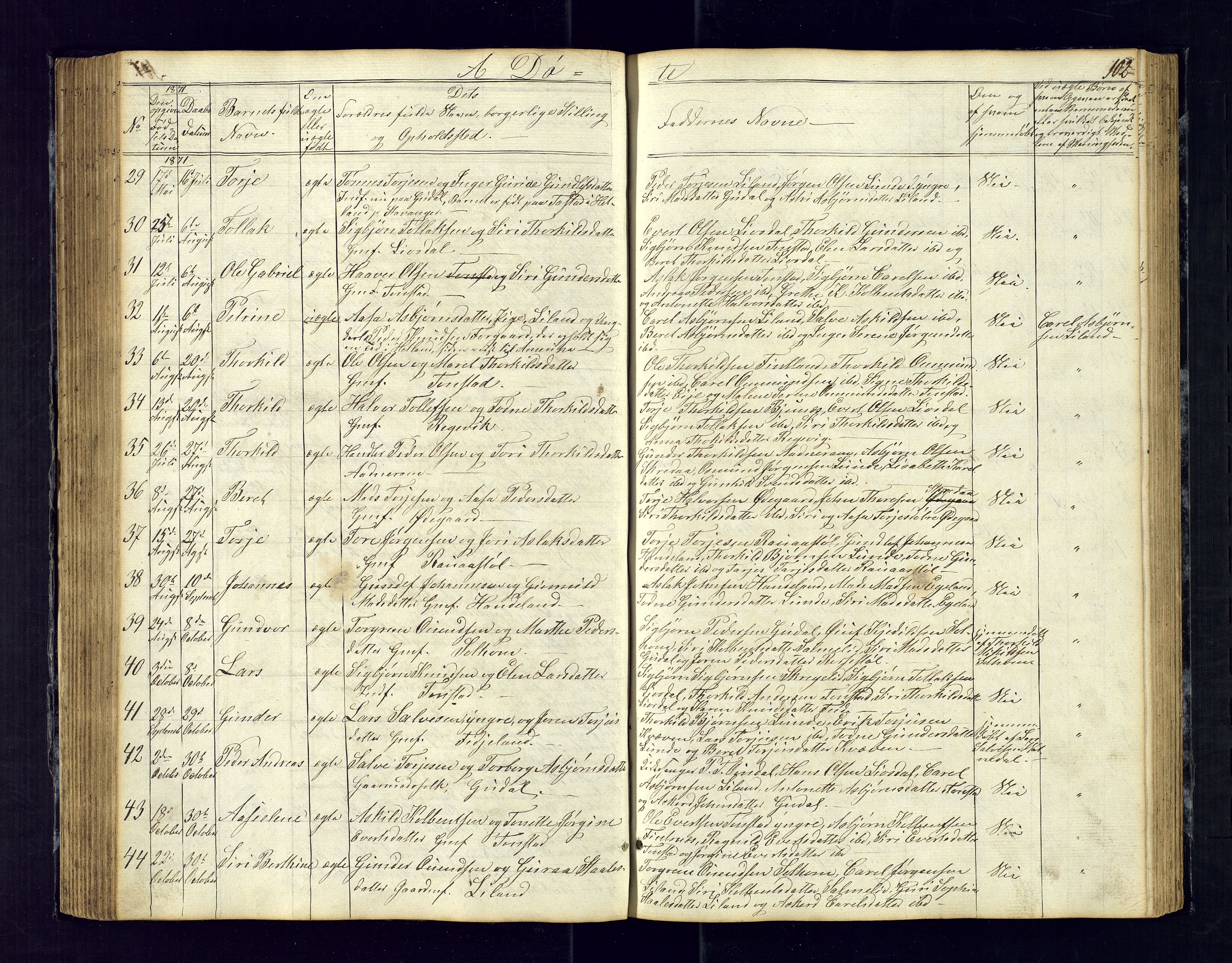 Sirdal sokneprestkontor, AV/SAK-1111-0036/F/Fb/Fbb/L0002: Parish register (copy) no. B-2, 1848-1878, p. 102