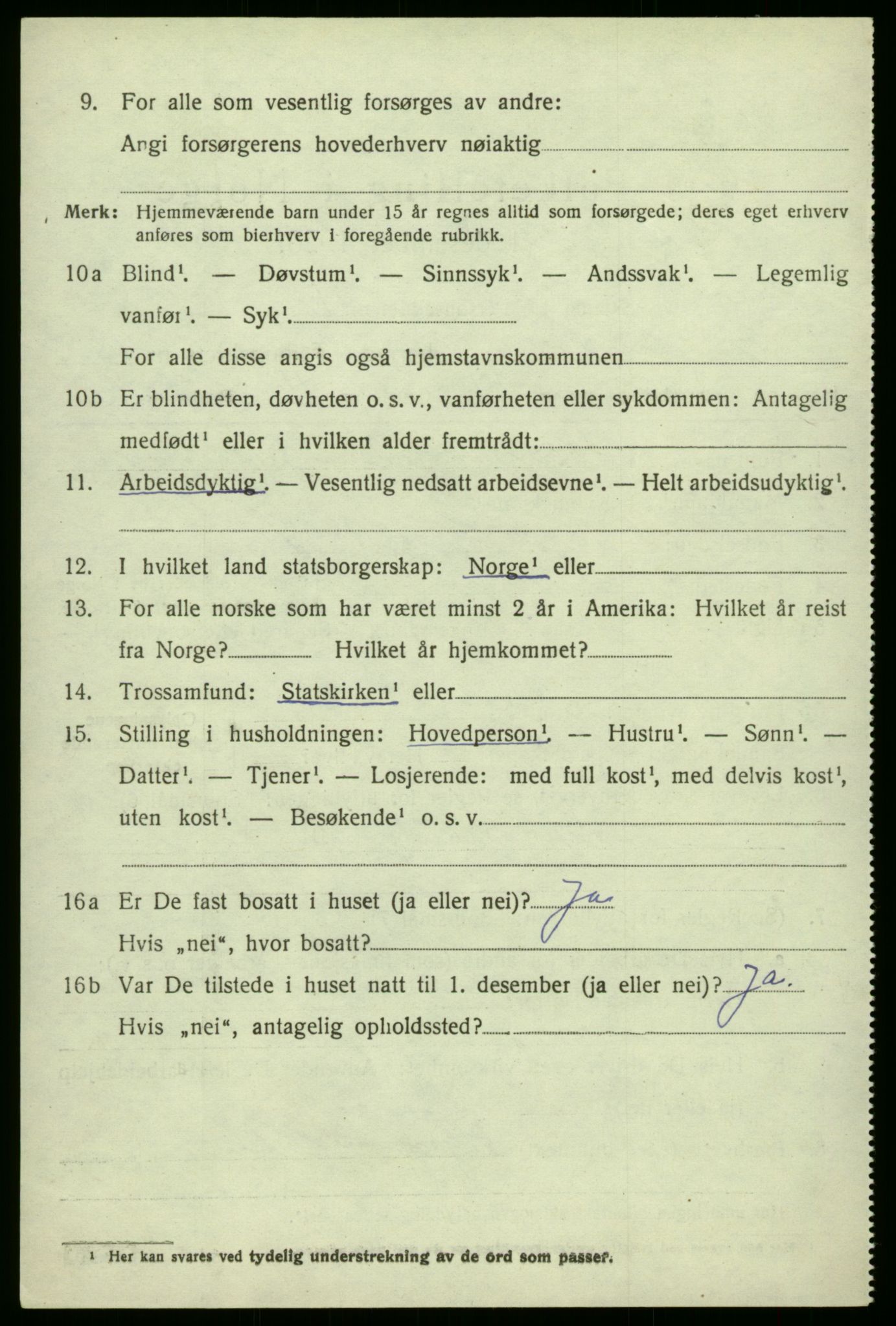 SAB, 1920 census for Lindås, 1920, p. 9466