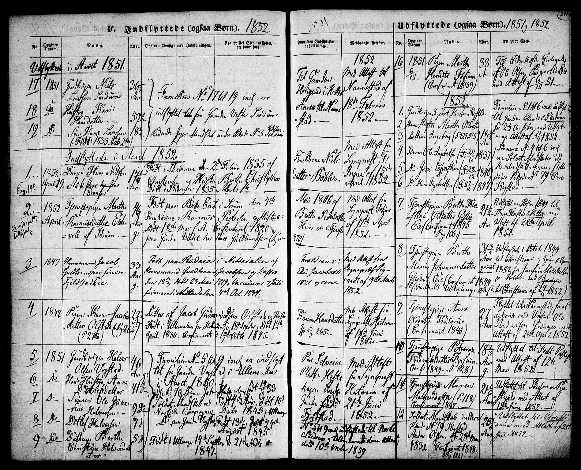 Gjerdrum prestekontor Kirkebøker, AV/SAO-A-10412b/F/Fa/L0006: Parish register (official) no. I 6, 1845-1856, p. 271