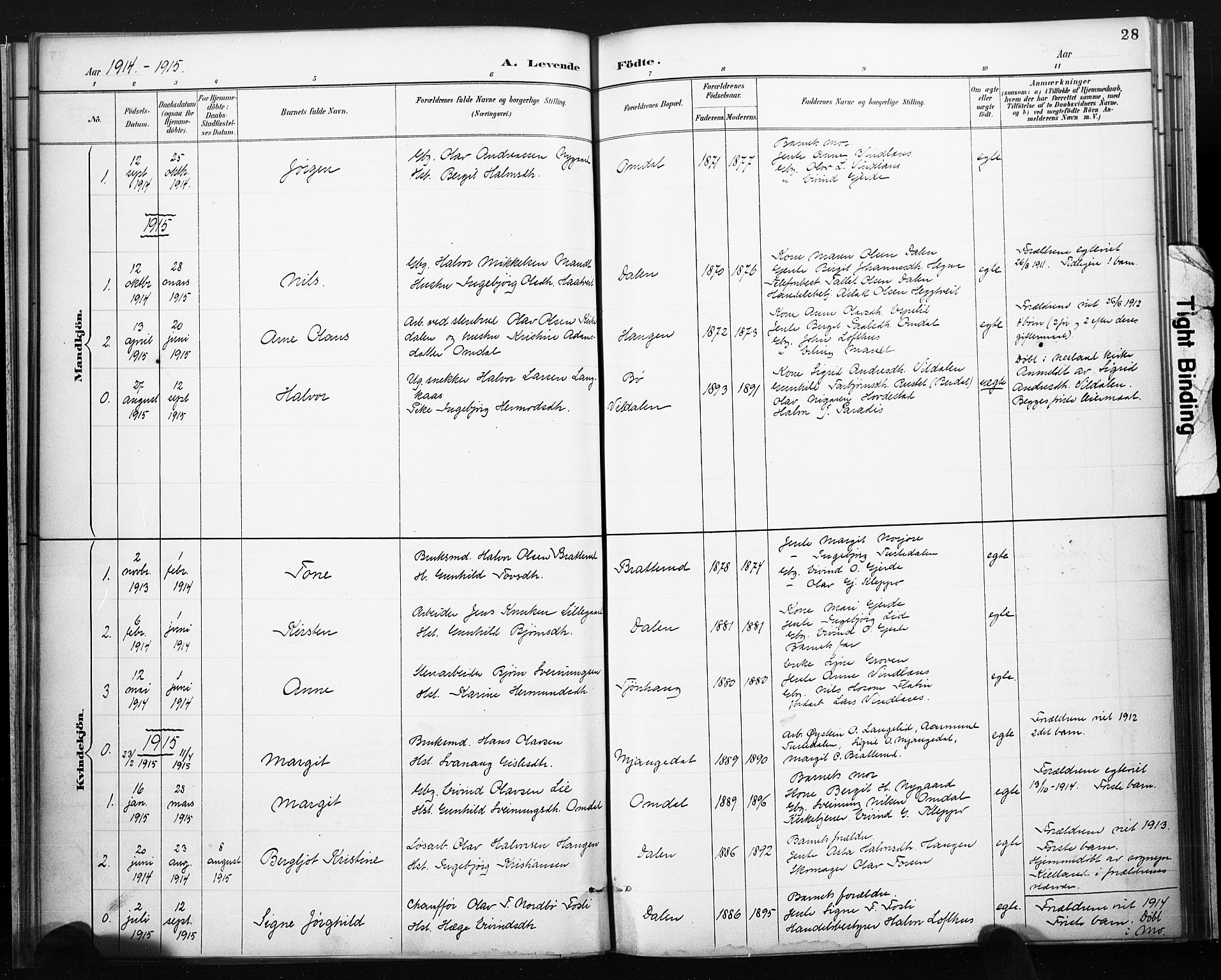 Lårdal kirkebøker, SAKO/A-284/F/Fb/L0002: Parish register (official) no. II 2, 1887-1918, p. 28