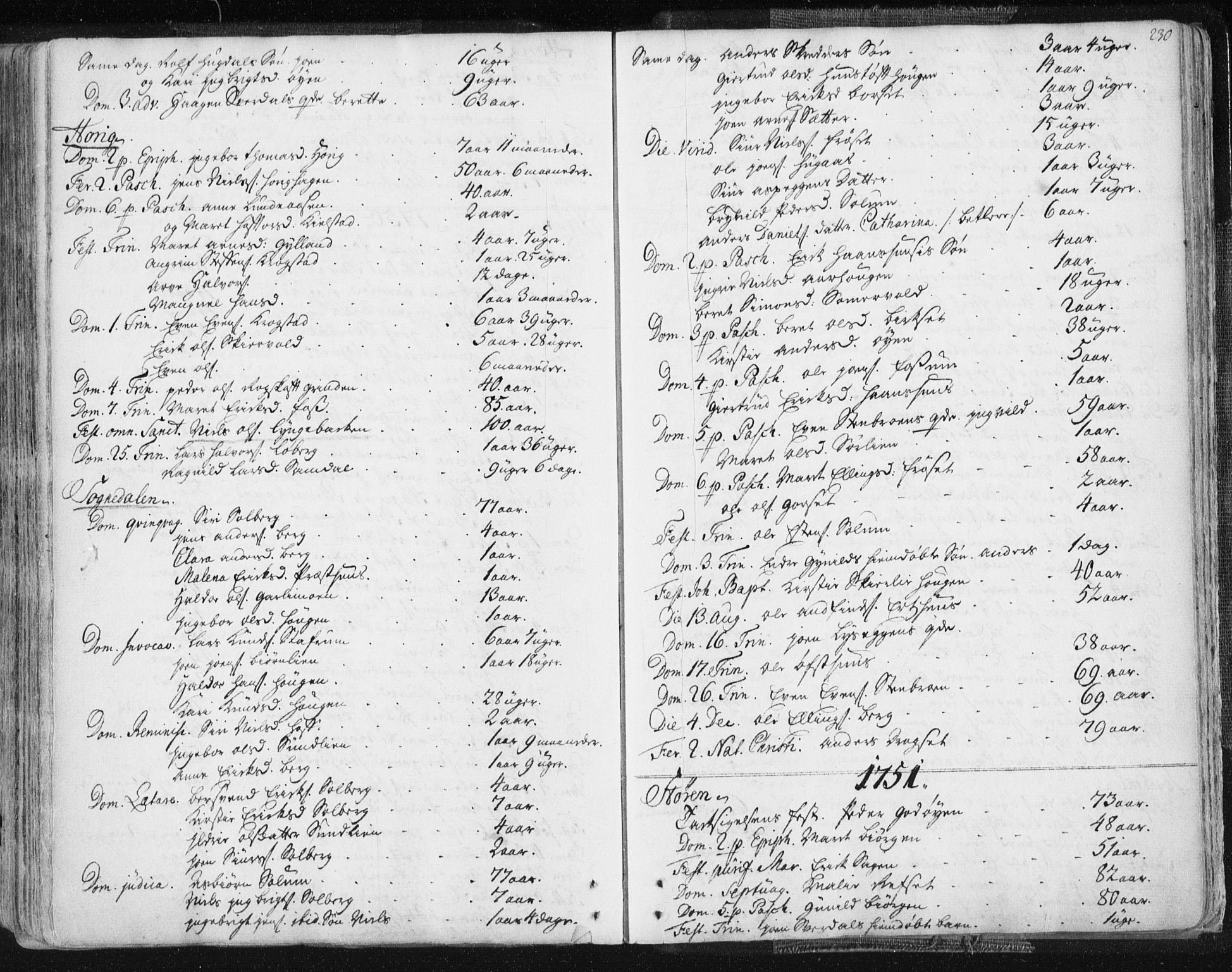 Ministerialprotokoller, klokkerbøker og fødselsregistre - Sør-Trøndelag, SAT/A-1456/687/L0991: Parish register (official) no. 687A02, 1747-1790, p. 230