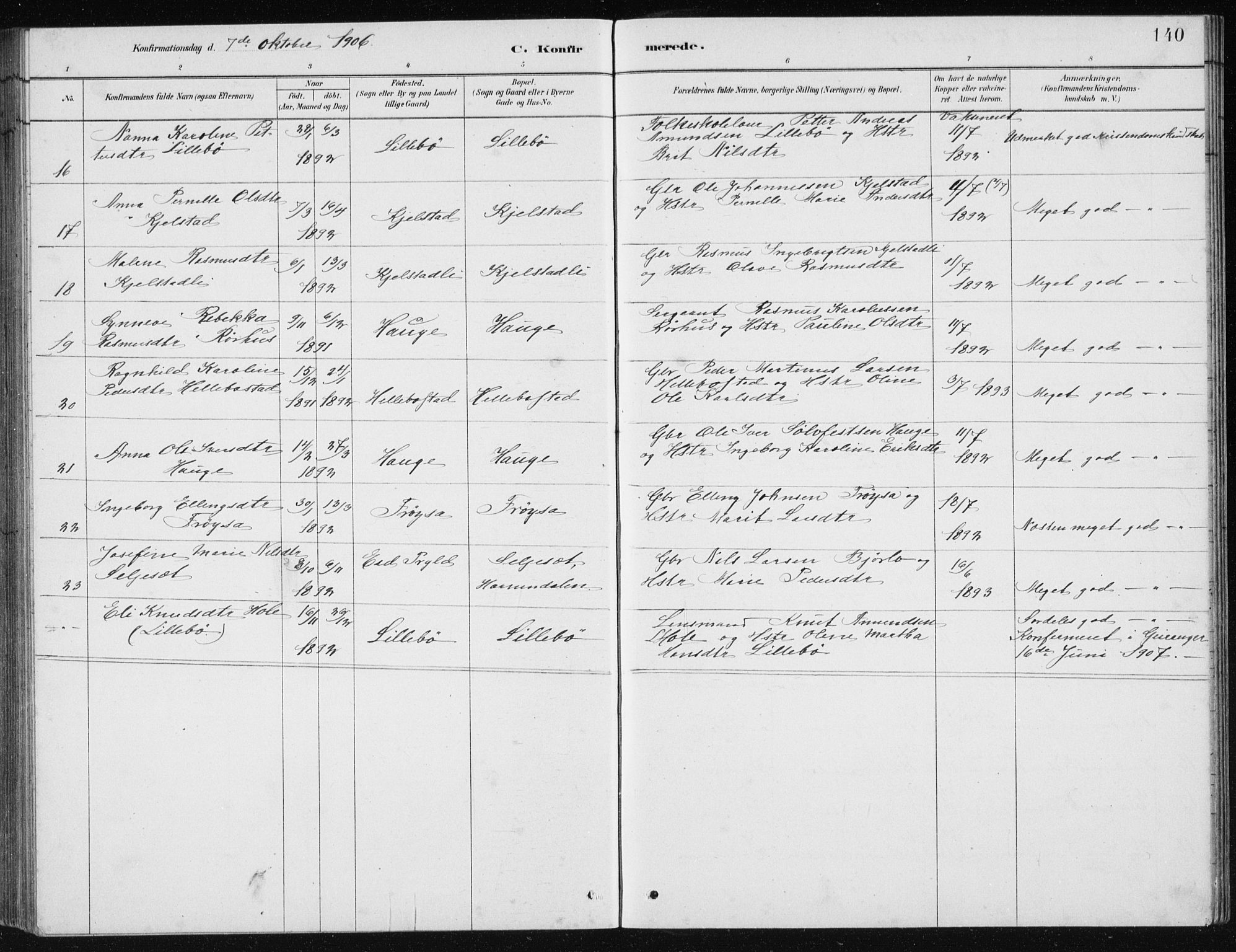 Ministerialprotokoller, klokkerbøker og fødselsregistre - Møre og Romsdal, AV/SAT-A-1454/517/L0230: Parish register (copy) no. 517C03, 1879-1912, p. 140