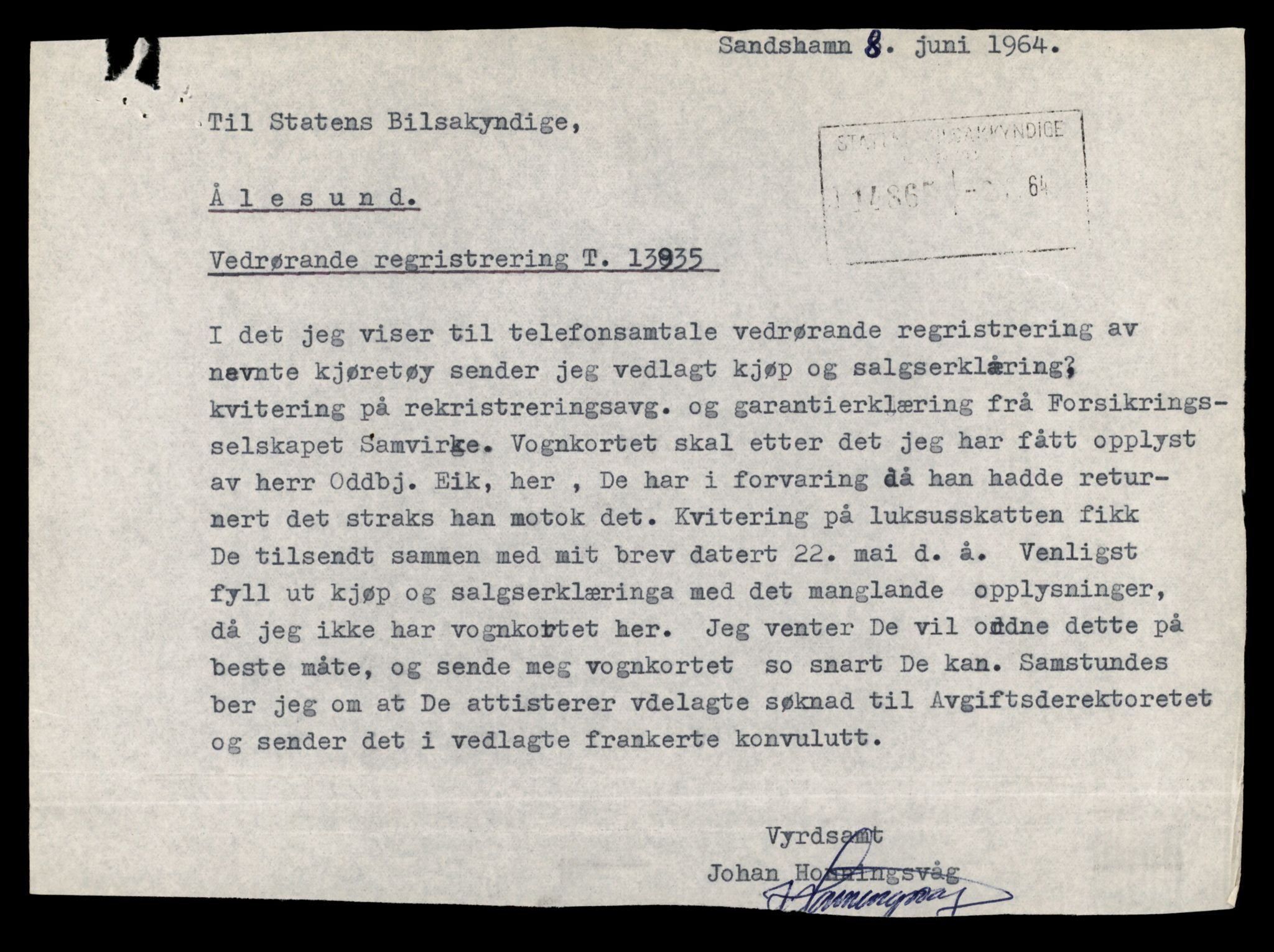 Møre og Romsdal vegkontor - Ålesund trafikkstasjon, AV/SAT-A-4099/F/Fe/L0042: Registreringskort for kjøretøy T 13906 - T 14079, 1927-1998, p. 466