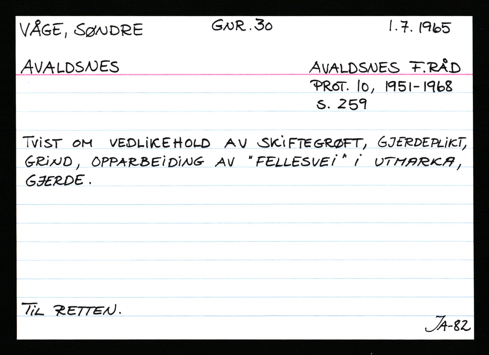 Statsarkivet i Stavanger, AV/SAST-A-101971/03/Y/Ym/L0068: Åstedskort sortert etter gårdsnavn: Vormedal - Ytrevold, 1600-1950, p. 251