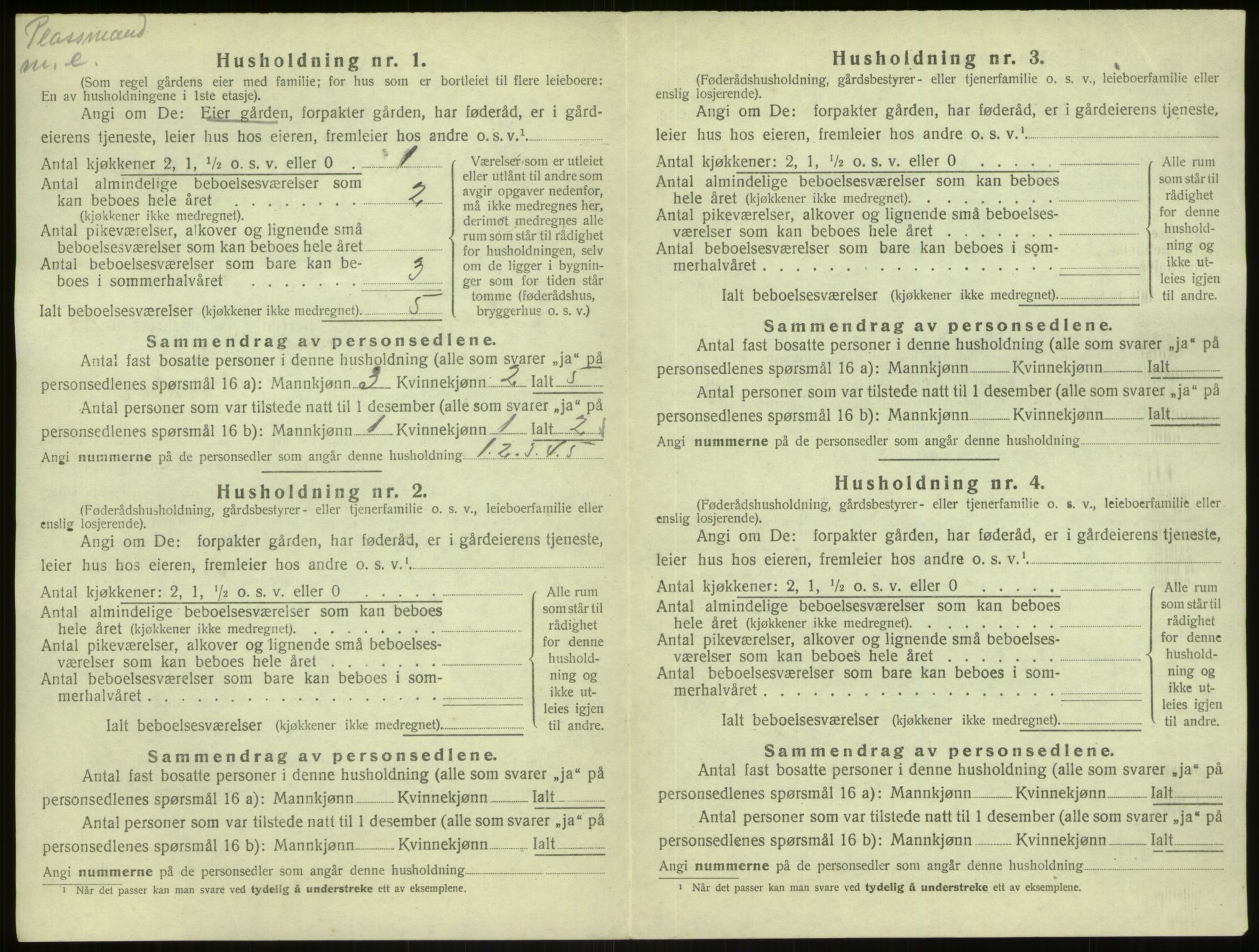 SAB, 1920 census for Masfjorden, 1920, p. 681