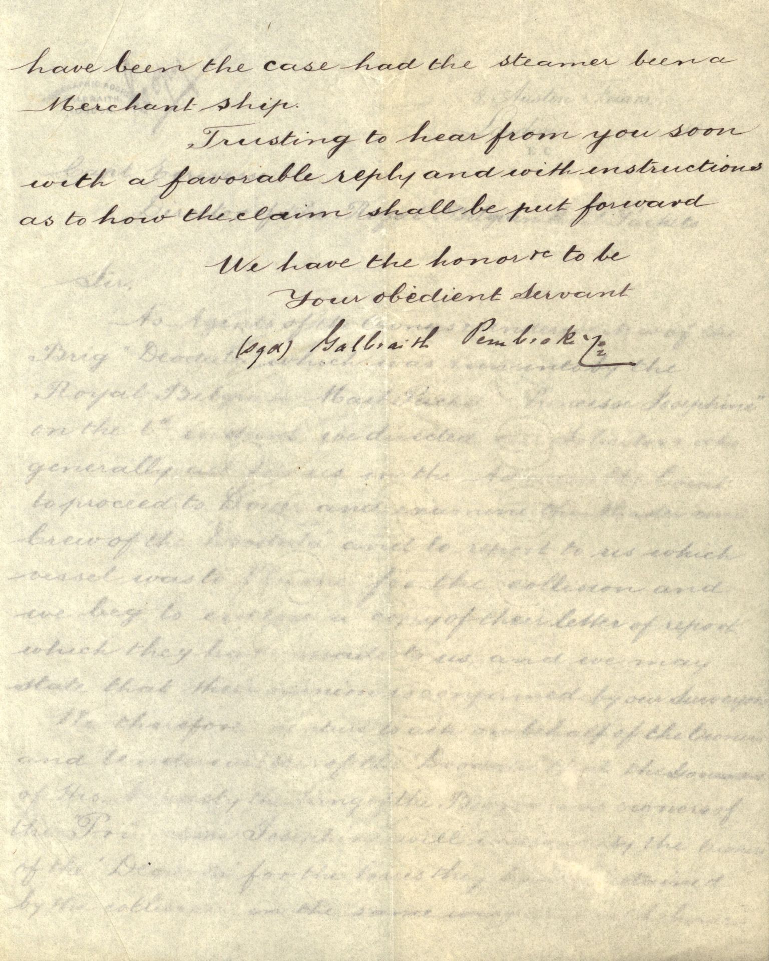 Pa 63 - Østlandske skibsassuranceforening, VEMU/A-1079/G/Ga/L0023/0010: Havaridokumenter / Johannes Rød, Deodata, Eidsvold, Bothnia, Brillant, 1889, p. 15