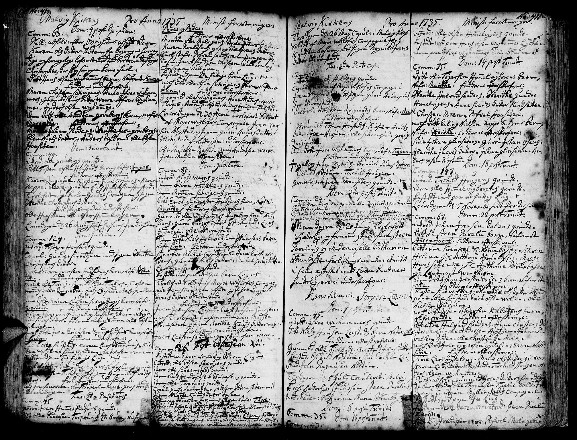 Ministerialprotokoller, klokkerbøker og fødselsregistre - Sør-Trøndelag, SAT/A-1456/606/L0277: Parish register (official) no. 606A01 /3, 1727-1780, p. 410-411