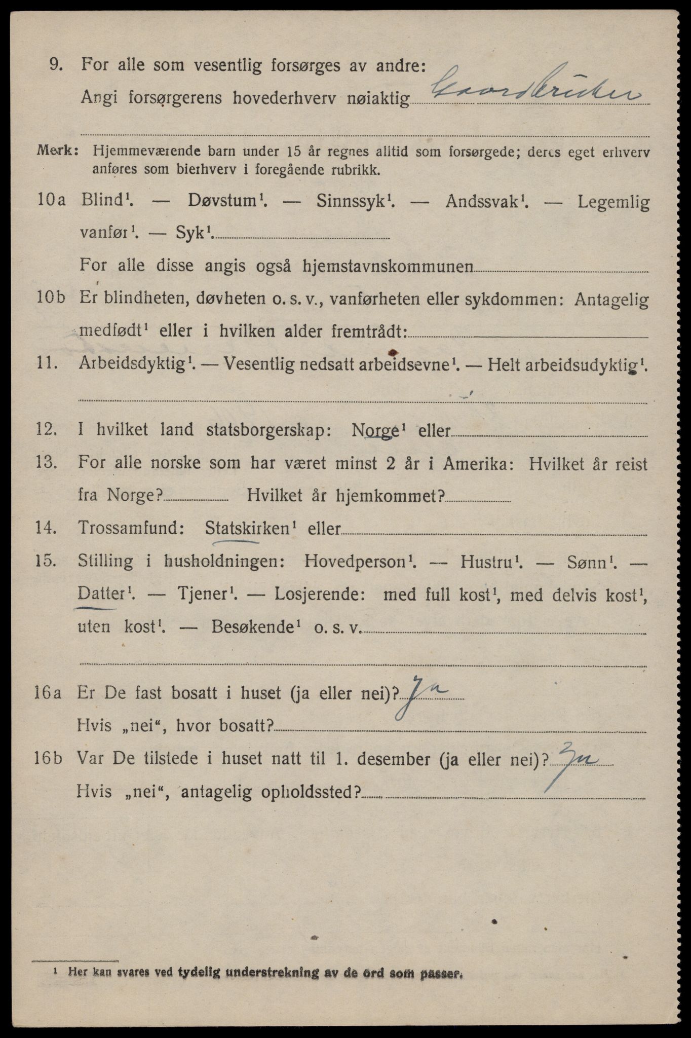 SAST, 1920 census for Klepp, 1920, p. 3179