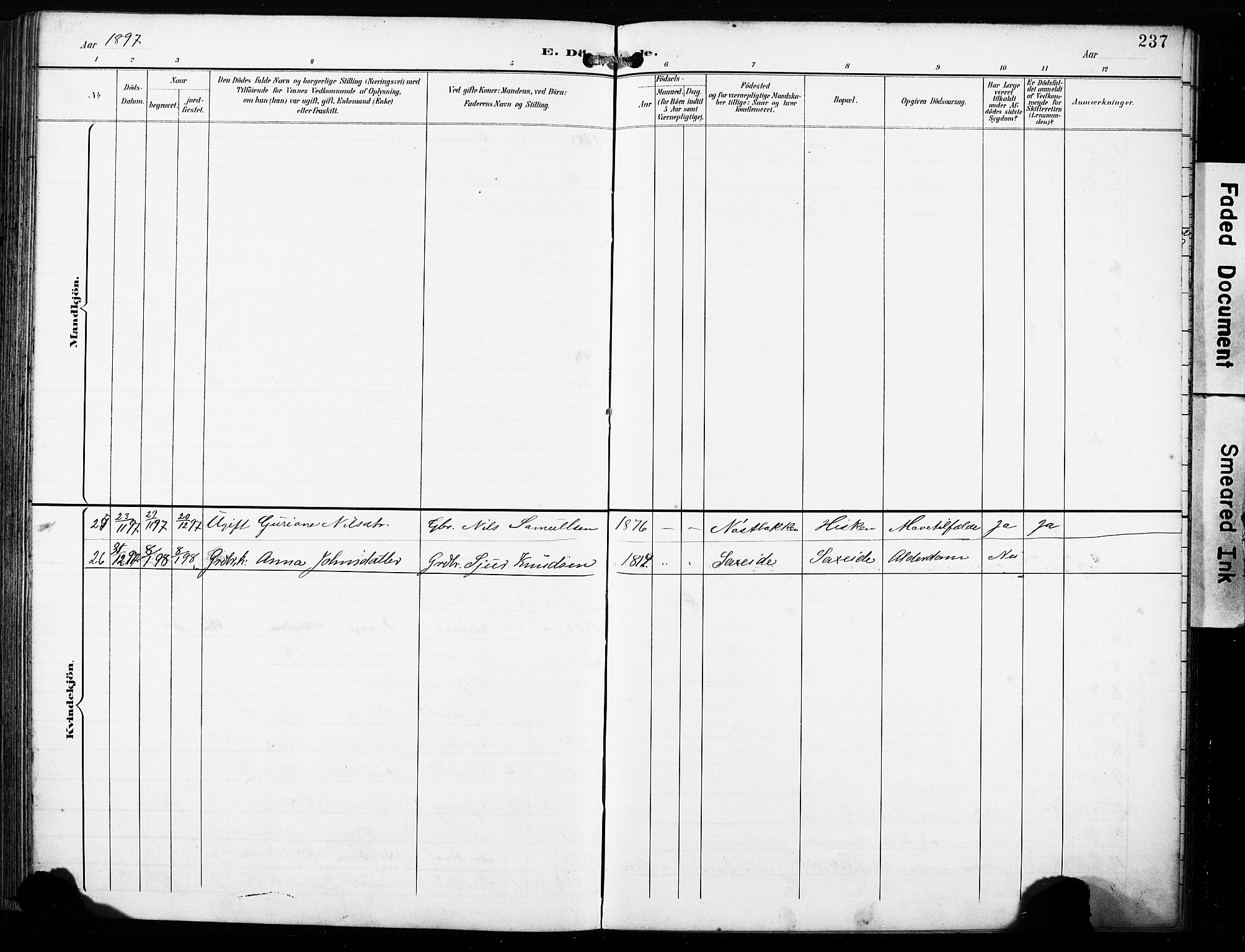 Finnås sokneprestembete, SAB/A-99925/H/Ha/Haa/Haac/L0002: Parish register (official) no. C 2, 1895-1904, p. 237