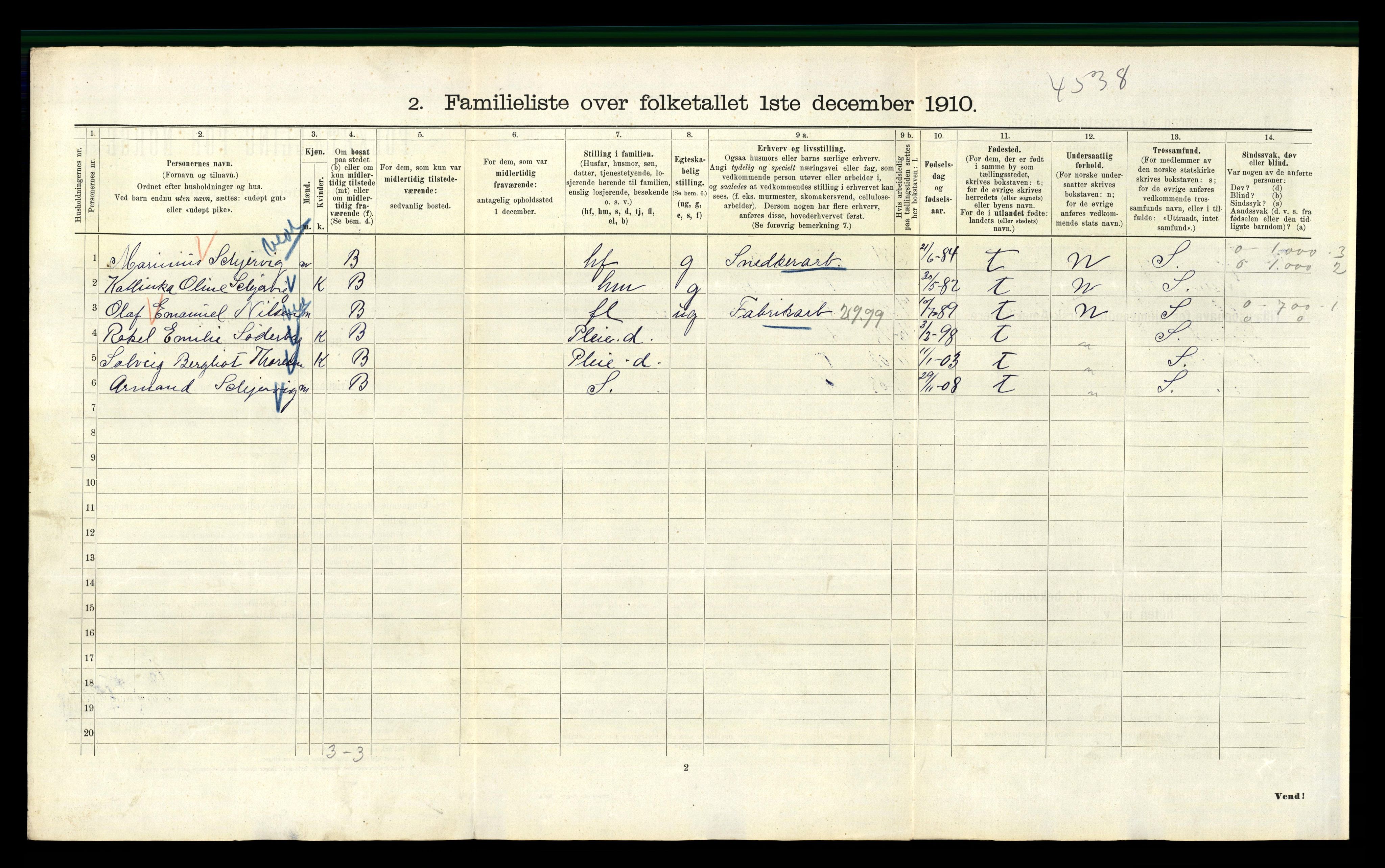 RA, 1910 census for Kristiania, 1910, p. 67880