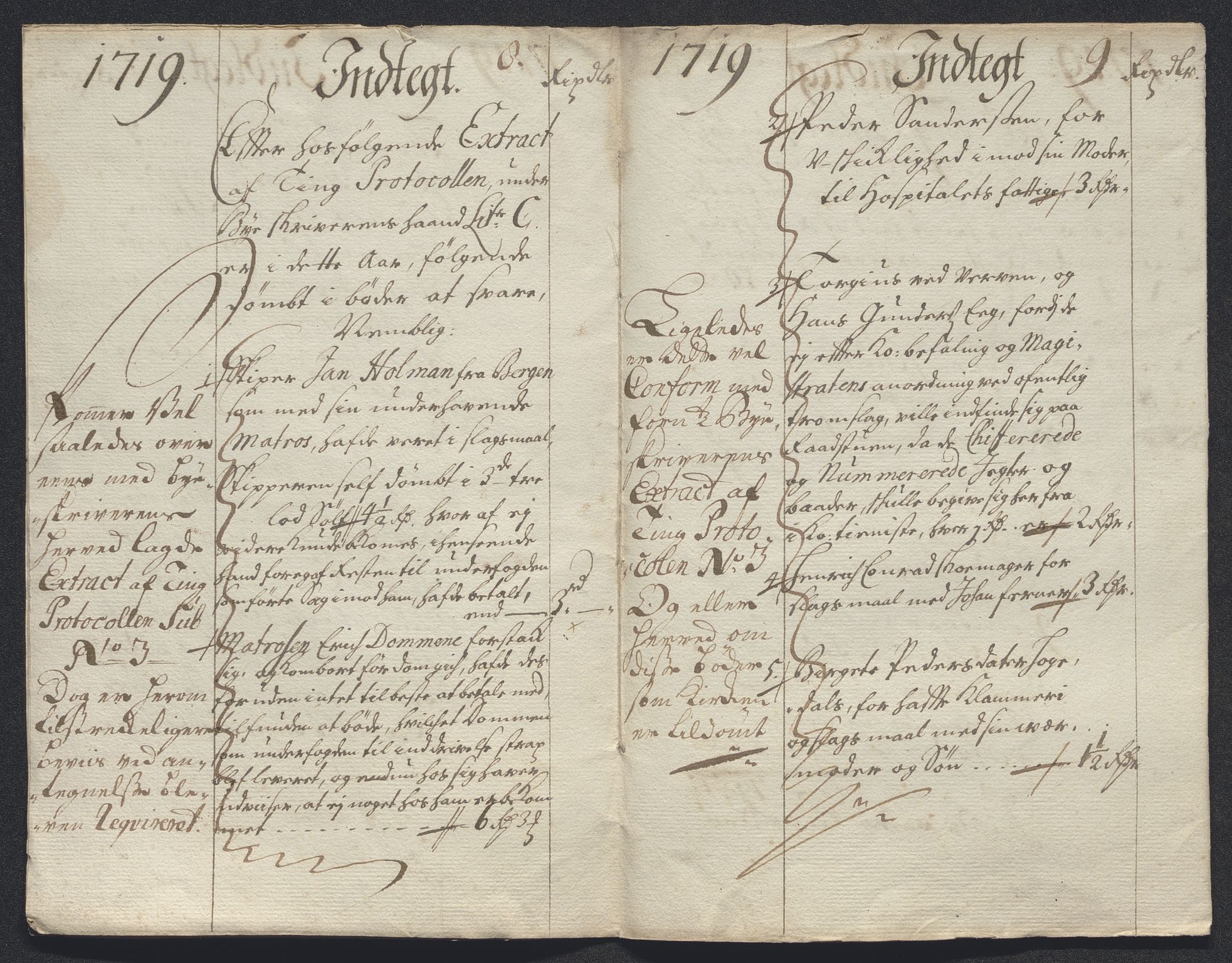 Rentekammeret inntil 1814, Reviderte regnskaper, Byregnskaper, AV/RA-EA-4066/R/Rm/L0286: [M19] Sikt og sakefall, 1719-1727, p. 8