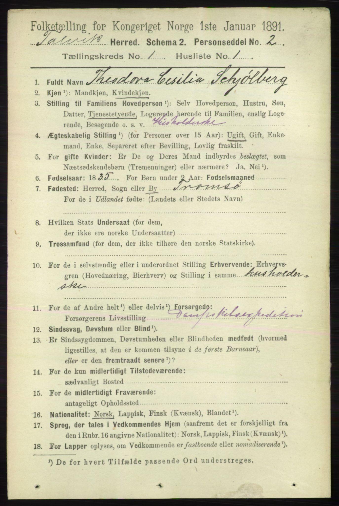 RA, 1891 census for 2013 Talvik, 1891, p. 100