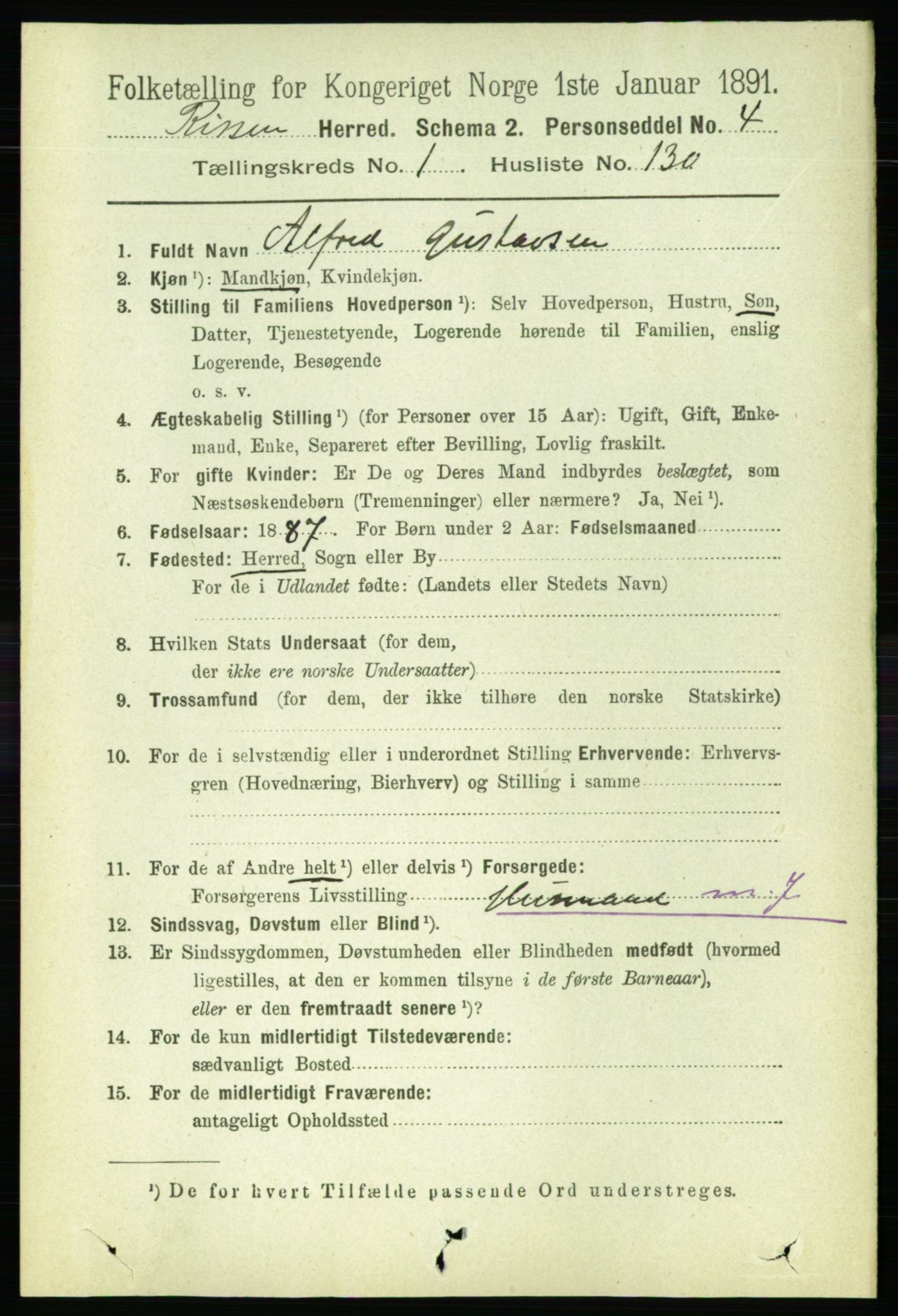 RA, 1891 census for 1624 Rissa, 1891, p. 1059