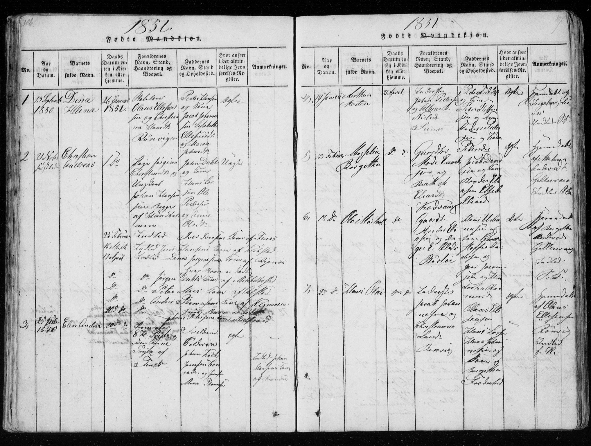 Ministerialprotokoller, klokkerbøker og fødselsregistre - Nordland, AV/SAT-A-1459/801/L0026: Parish register (copy) no. 801C01, 1820-1855, p. 106-107