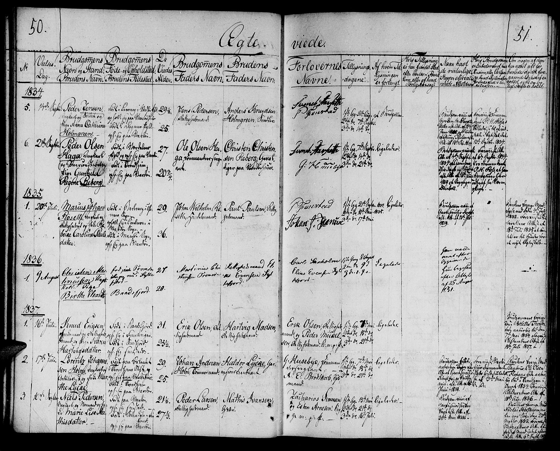 Vardø sokneprestkontor, AV/SATØ-S-1332/H/Ha/L0002kirke: Parish register (official) no. 2, 1805-1842, p. 50-51