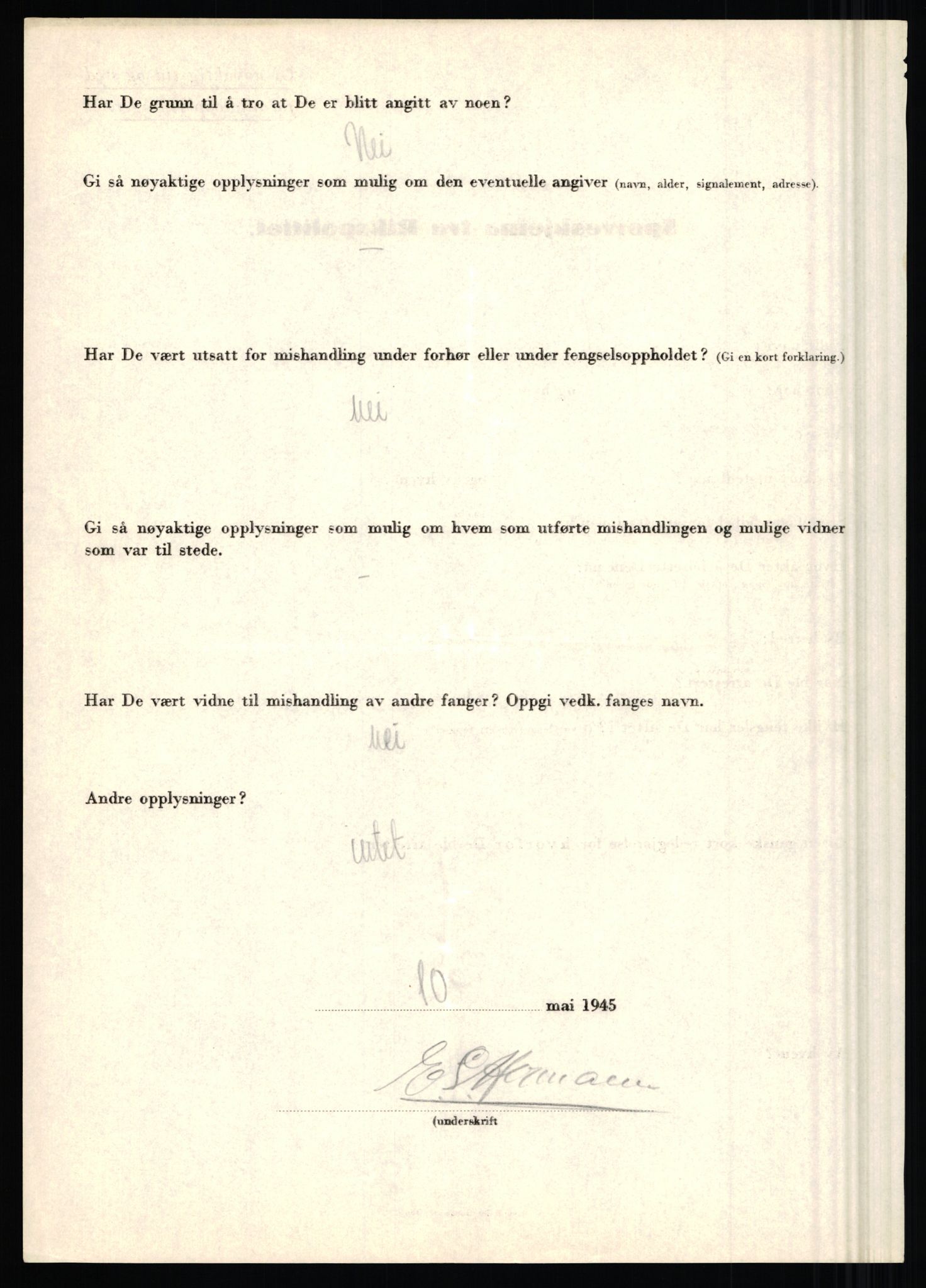 Rikspolitisjefen, AV/RA-S-1560/L/L0007: Heen, Erik C. - Iversen, Trygve, 1940-1945, p. 136