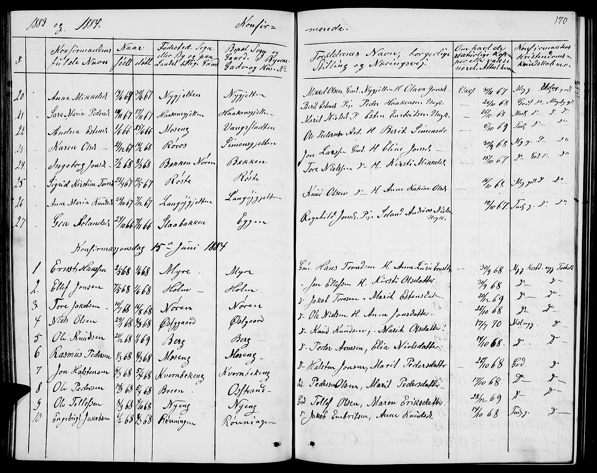 Tolga prestekontor, AV/SAH-PREST-062/L/L0004: Parish register (copy) no. 4, 1845-1887, p. 170