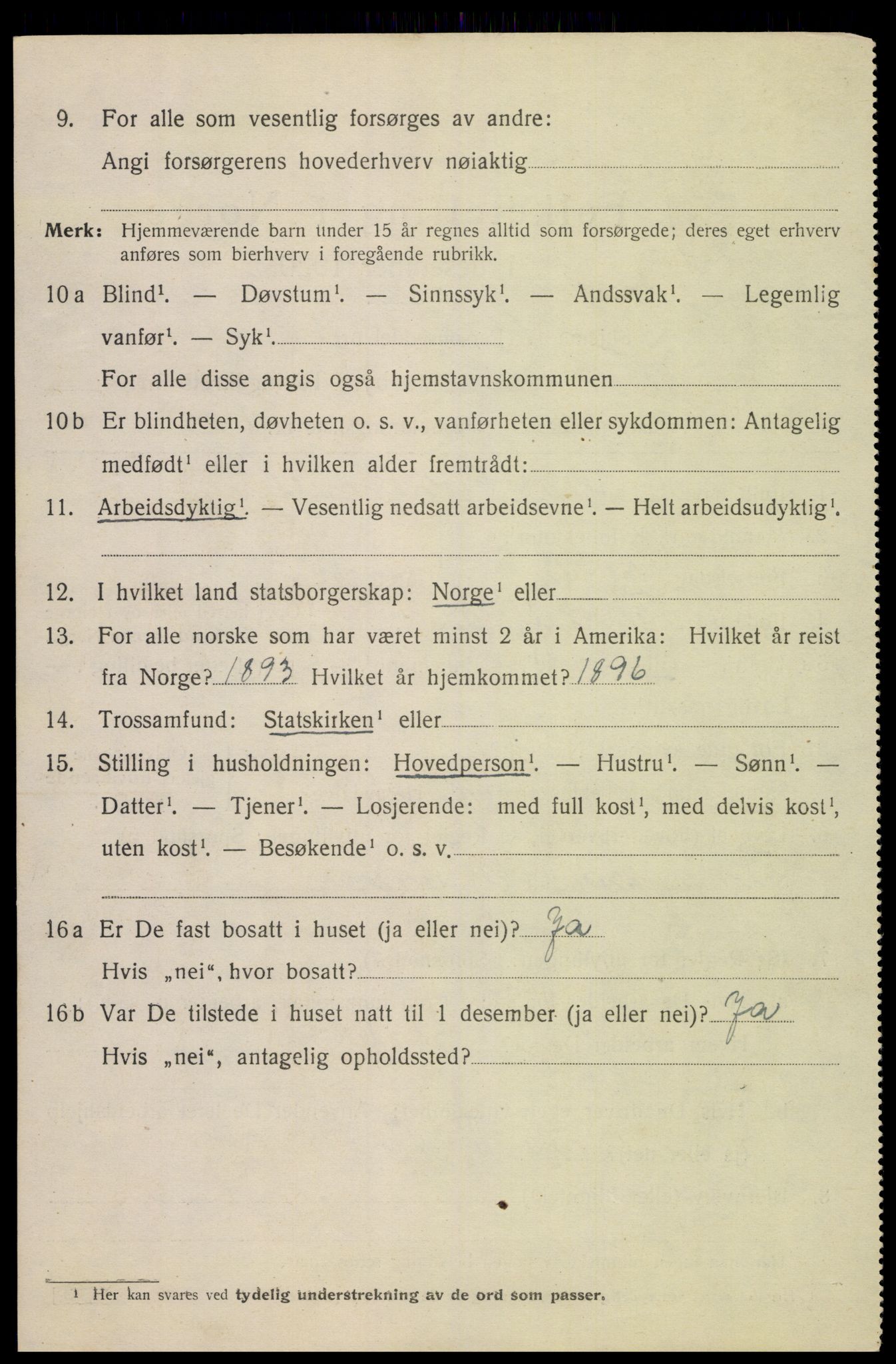 SAK, 1920 census for Flekkefjord, 1920, p. 5813