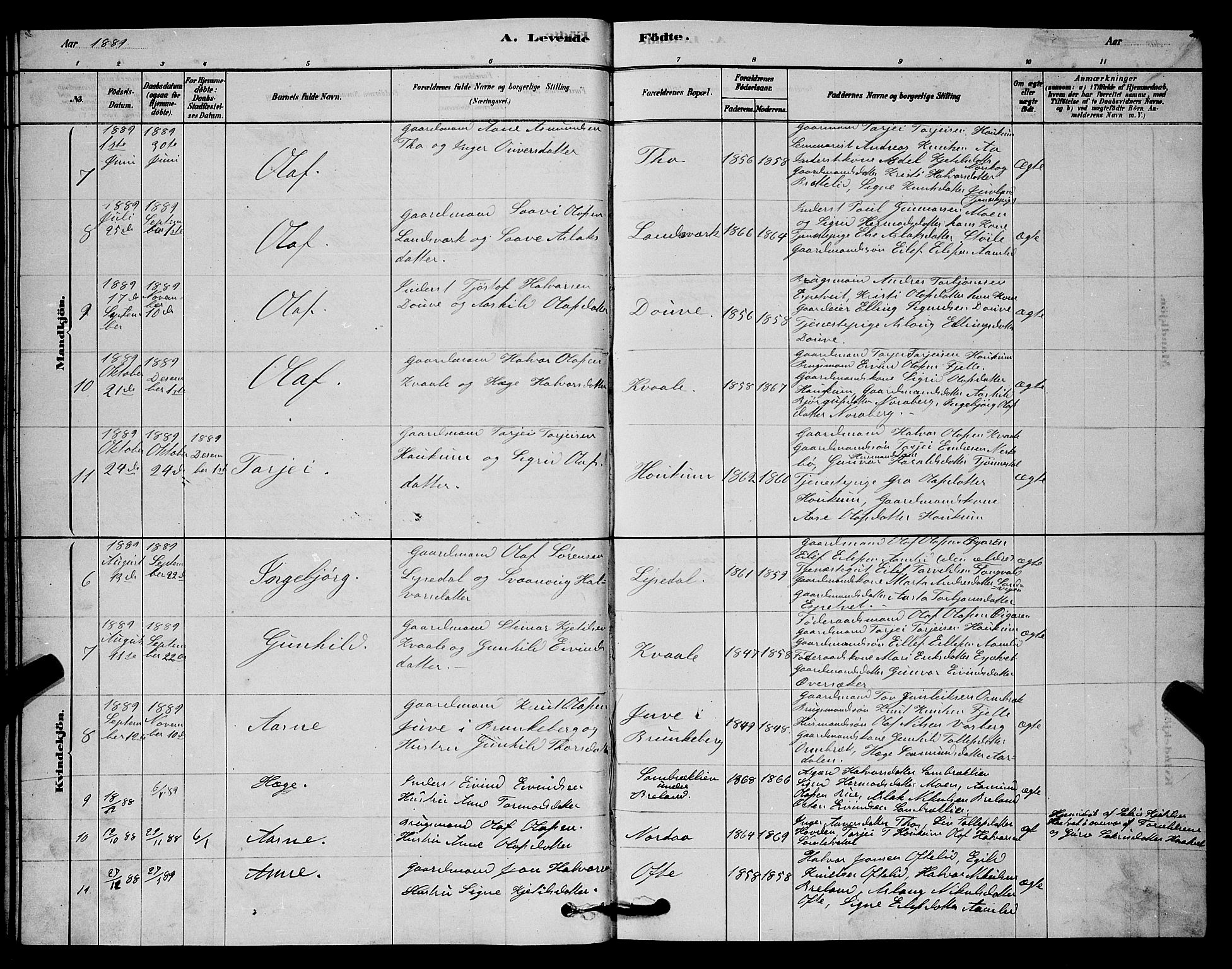 Lårdal kirkebøker, SAKO/A-284/G/Gc/L0003: Parish register (copy) no. III 3, 1878-1890, p. 20