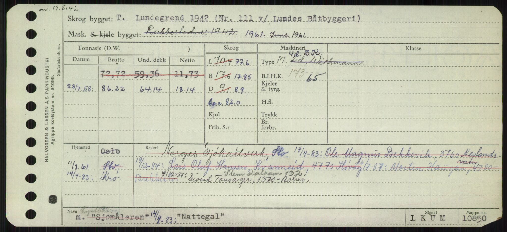 Sjøfartsdirektoratet med forløpere, Skipsmålingen, RA/S-1627/H/Ha/L0004/0001: Fartøy, Mas-R / Fartøy, Mas-Odd, p. 413