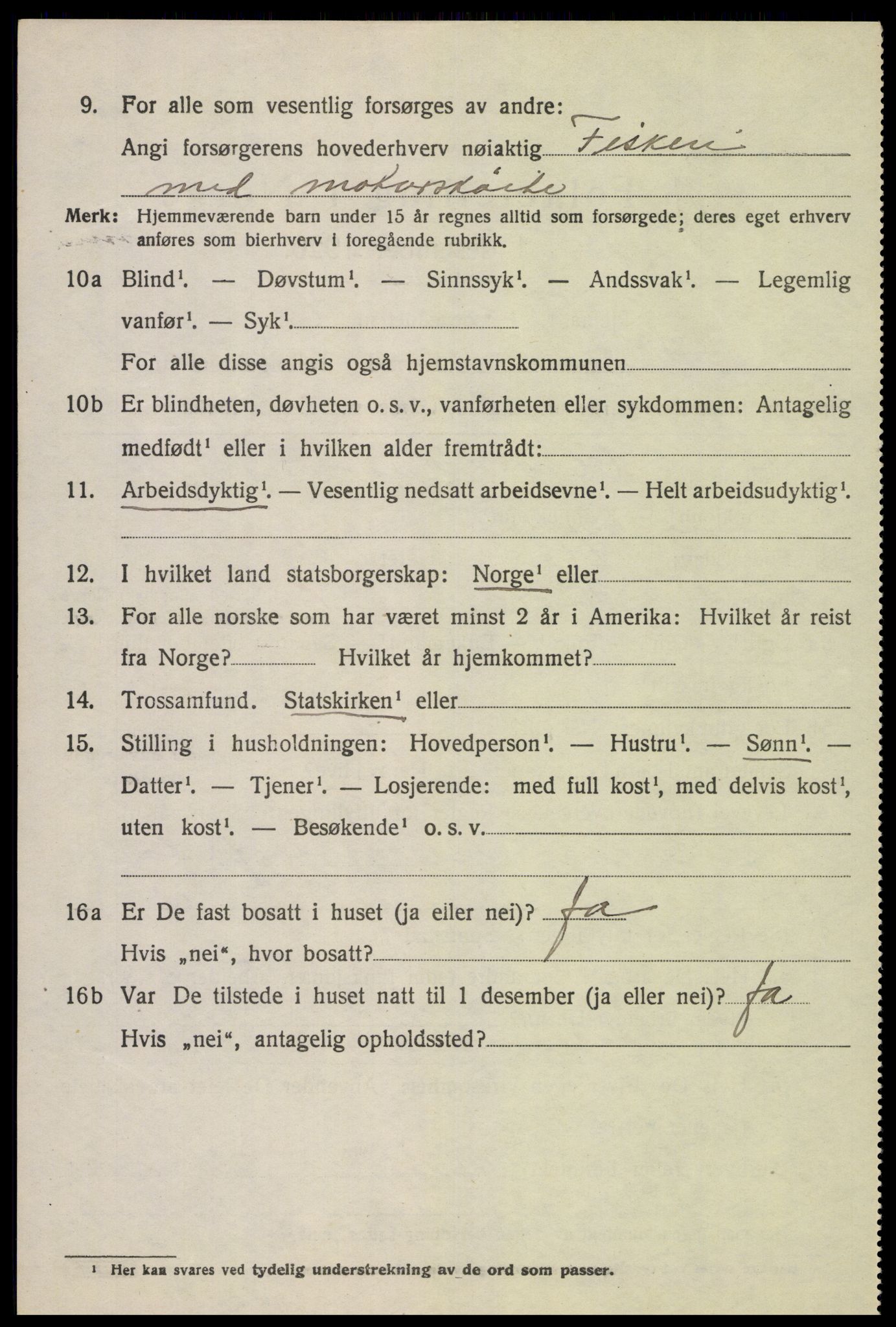 SAK, 1920 census for Hidra, 1920, p. 2093