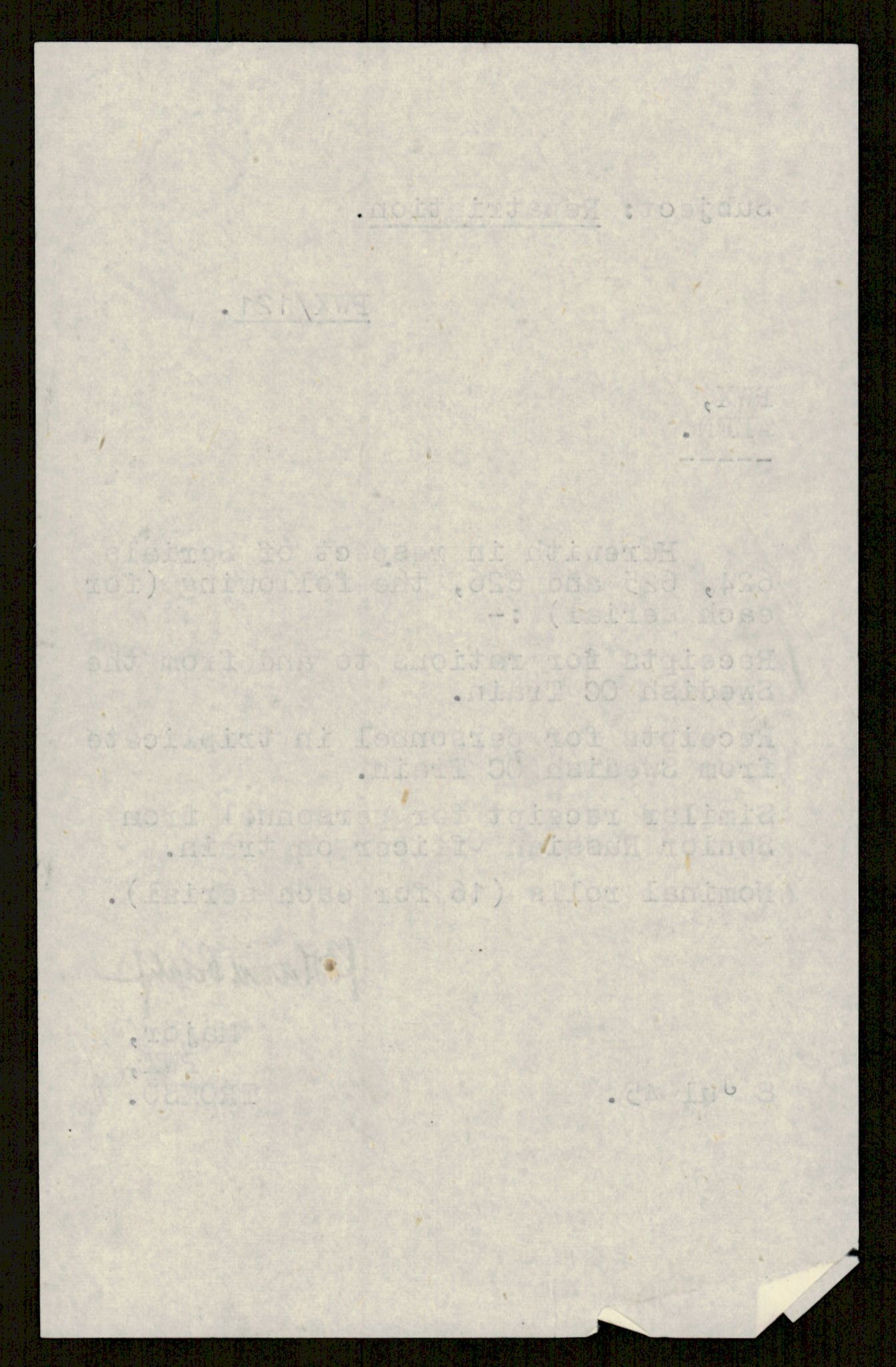 Flyktnings- og fangedirektoratet, Repatrieringskontoret, RA/S-1681/D/Db/L0016: Displaced Persons (DPs) og sivile tyskere, 1945-1948, p. 431