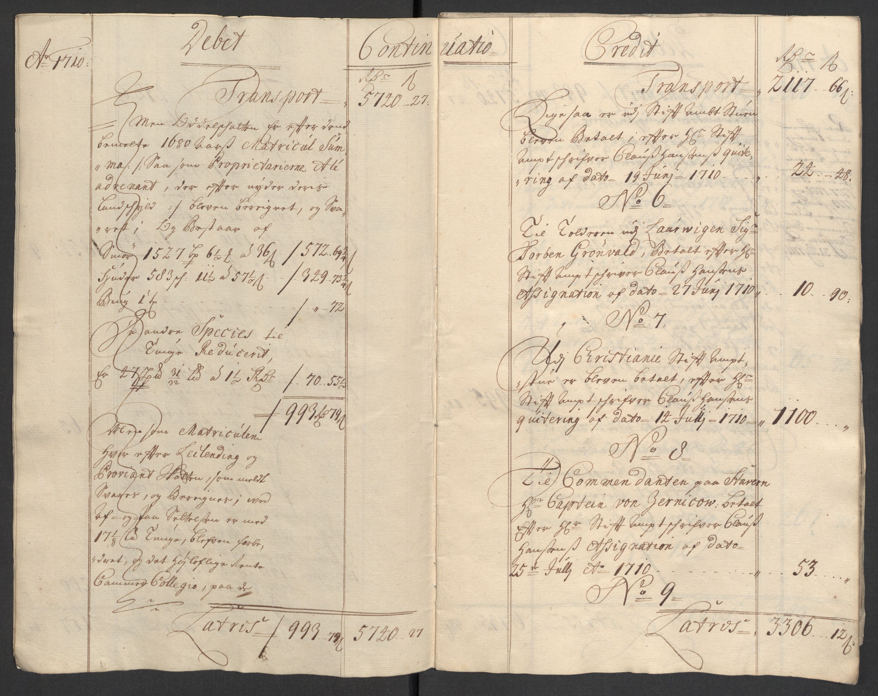 Rentekammeret inntil 1814, Reviderte regnskaper, Fogderegnskap, AV/RA-EA-4092/R33/L1981: Fogderegnskap Larvik grevskap, 1709-1710, p. 245