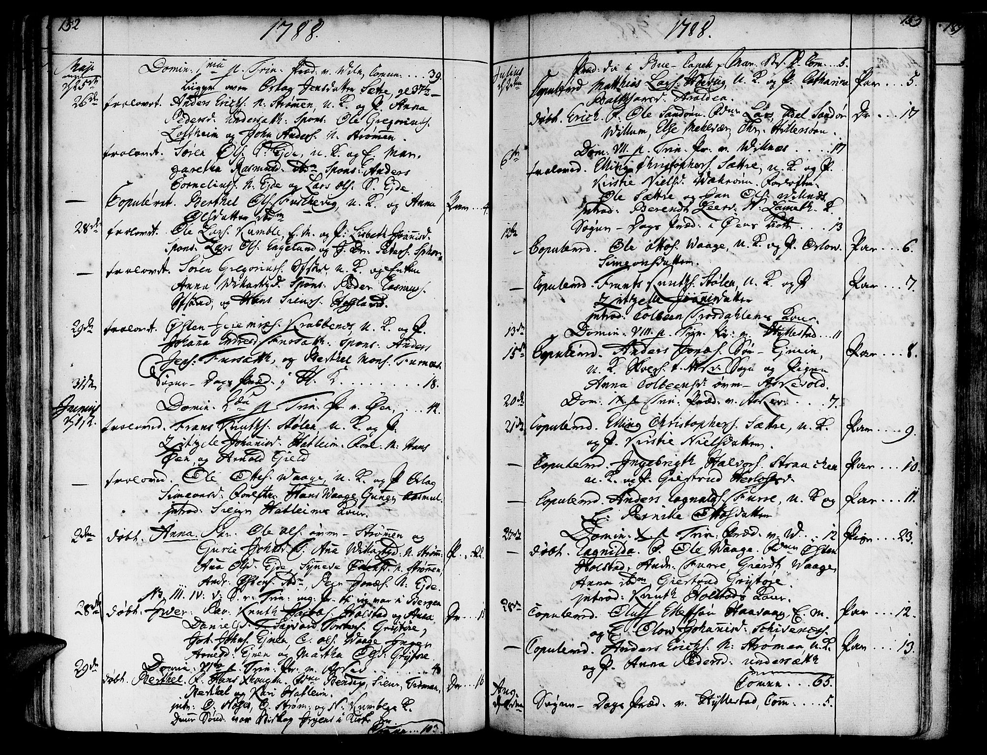Askvoll sokneprestembete, SAB/A-79501/H/Haa/Haaa/L0009: Parish register (official) no. A 9, 1776-1821, p. 152-153