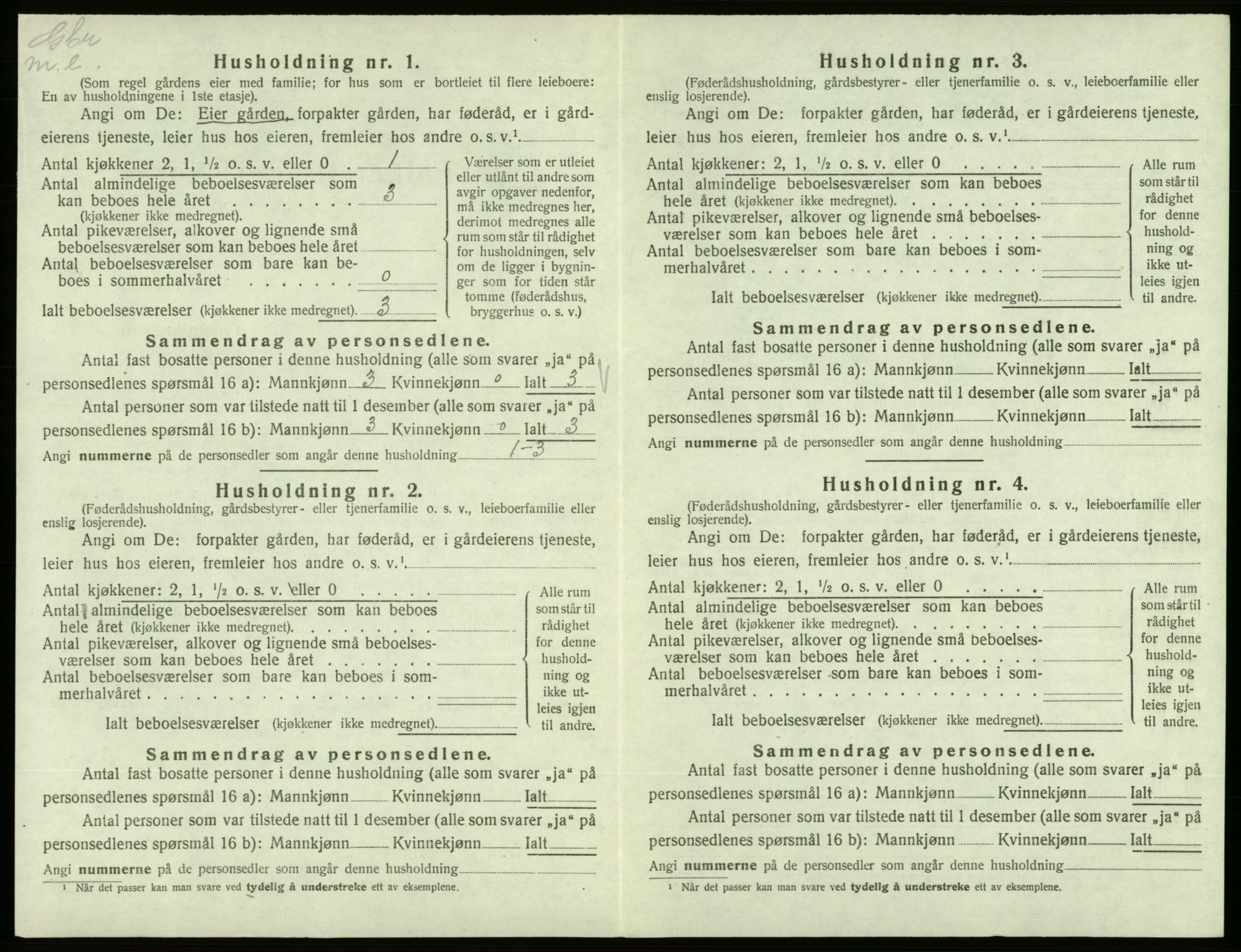 SAB, 1920 census for Vikebygd, 1920, p. 285