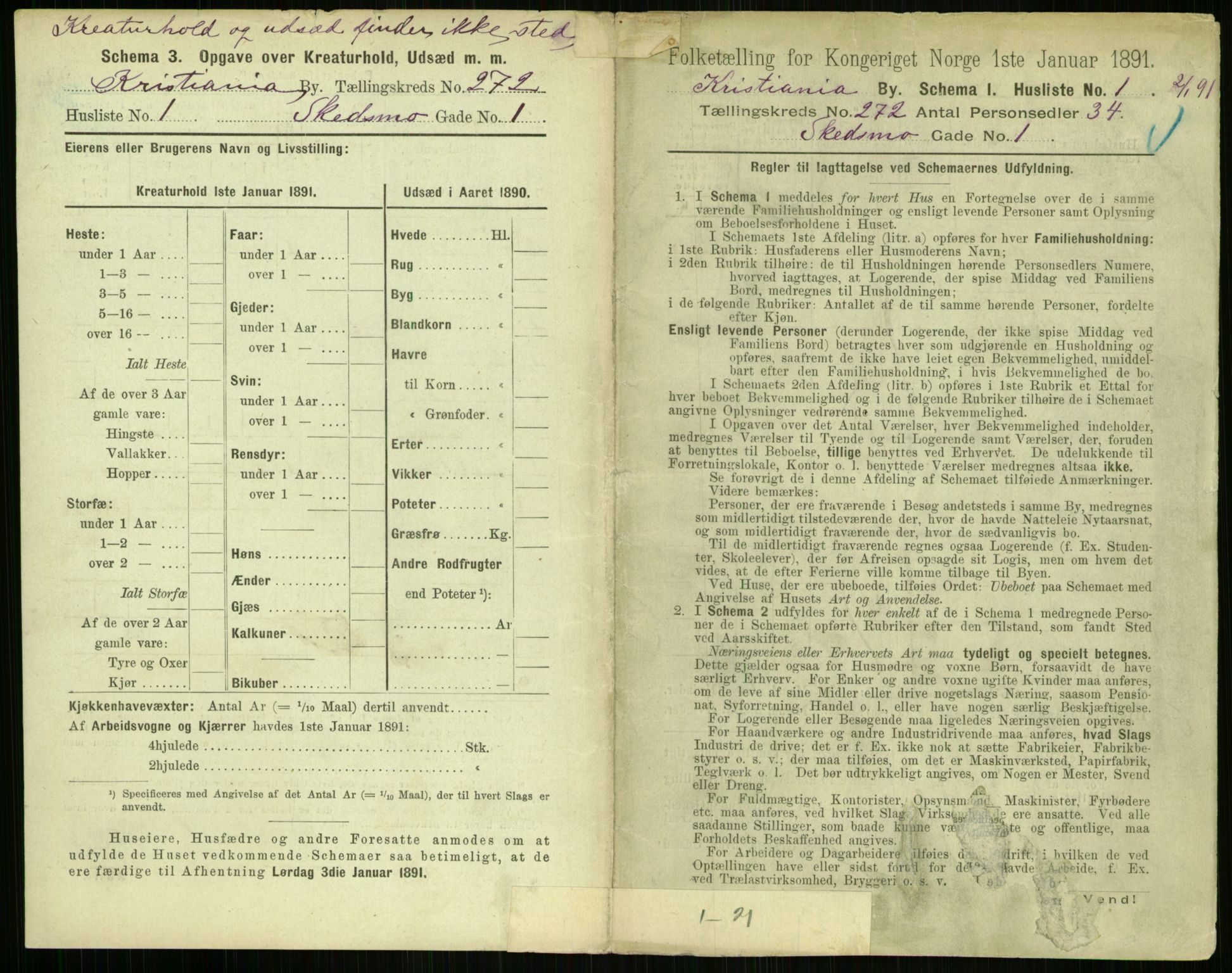 RA, 1891 census for 0301 Kristiania, 1891, p. 165117