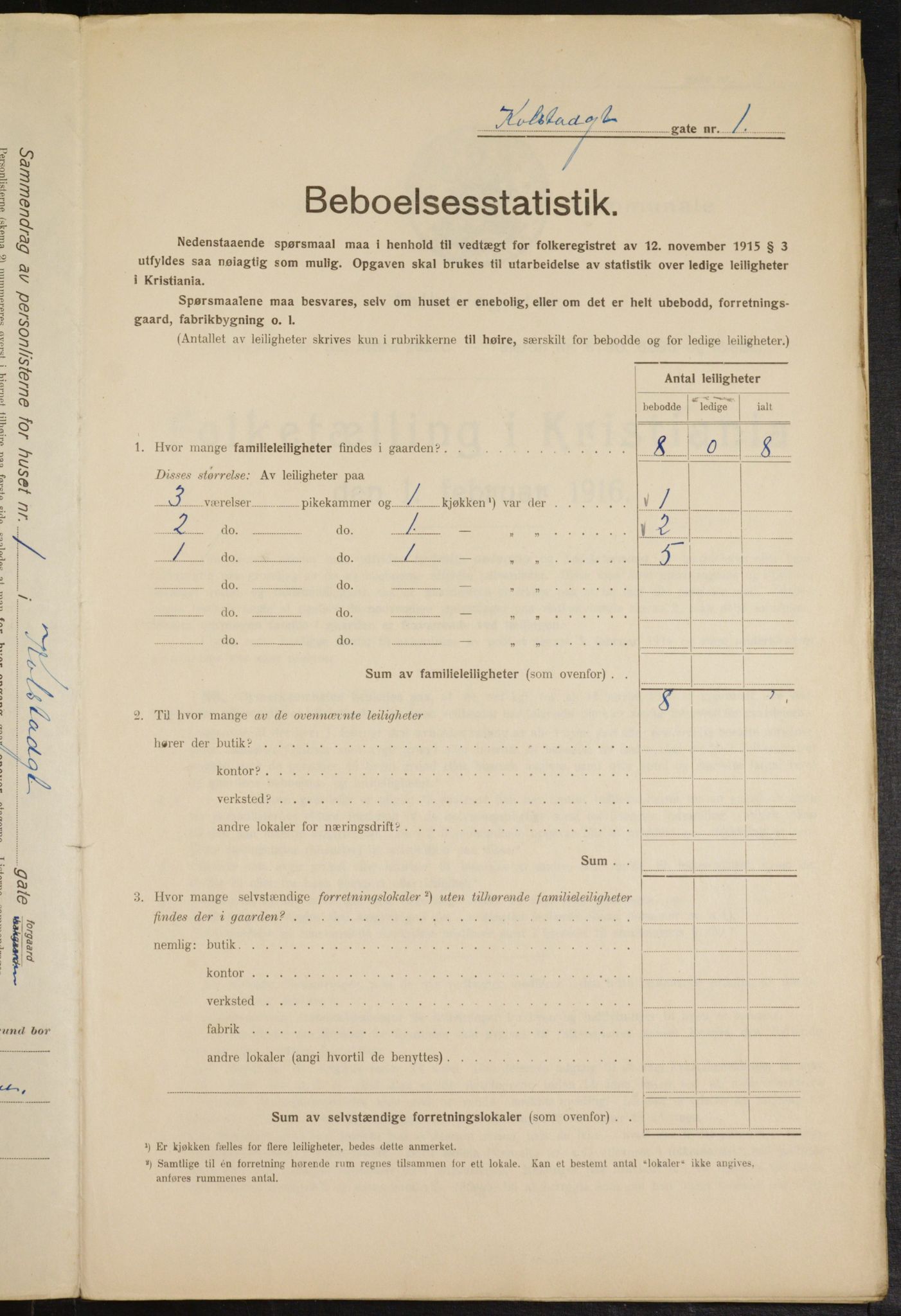 OBA, Municipal Census 1916 for Kristiania, 1916, p. 53282