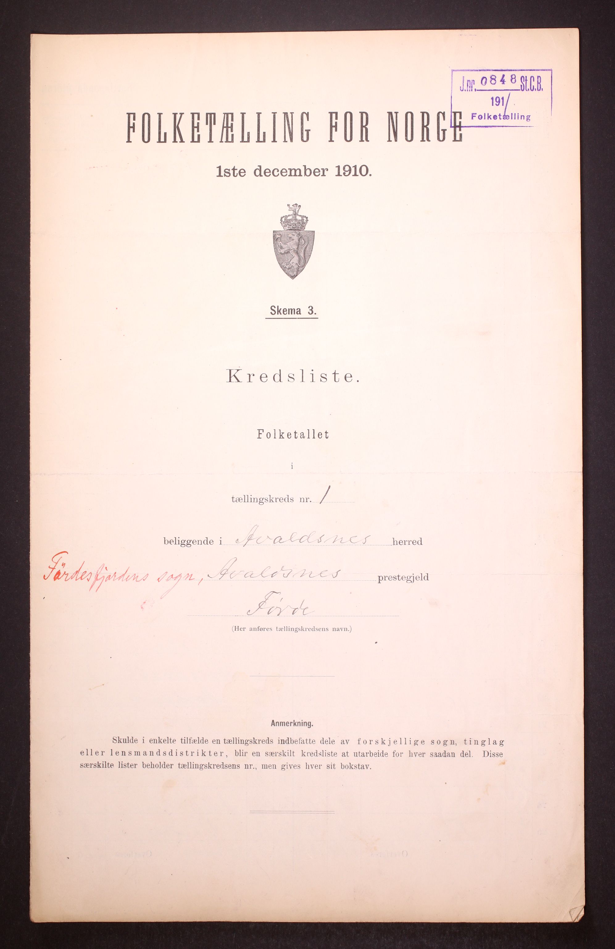 RA, 1910 census for Avaldsnes, 1910, p. 4