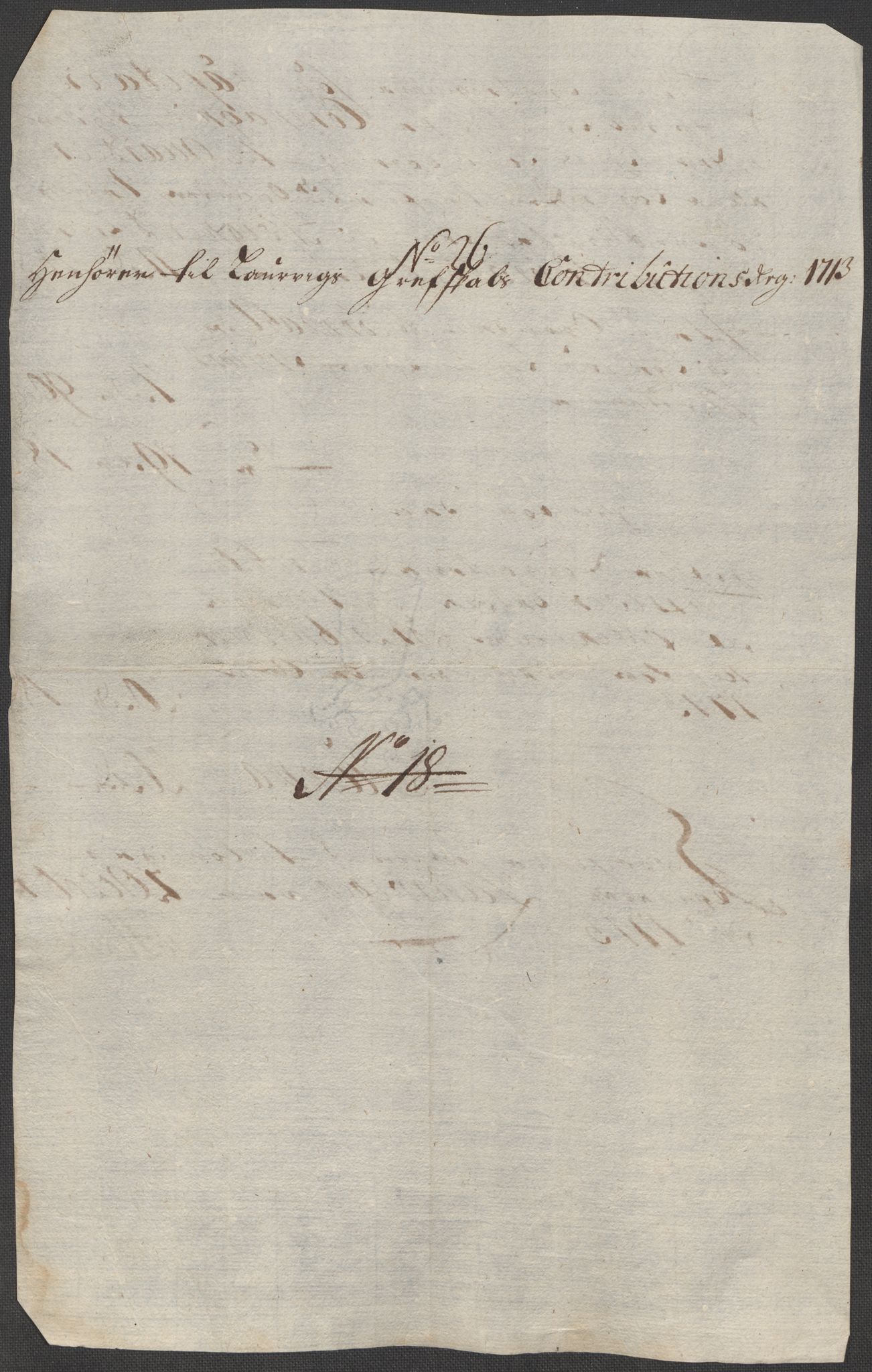 Rentekammeret inntil 1814, Reviderte regnskaper, Fogderegnskap, AV/RA-EA-4092/R33/L1985: Fogderegnskap Larvik grevskap, 1713, p. 355