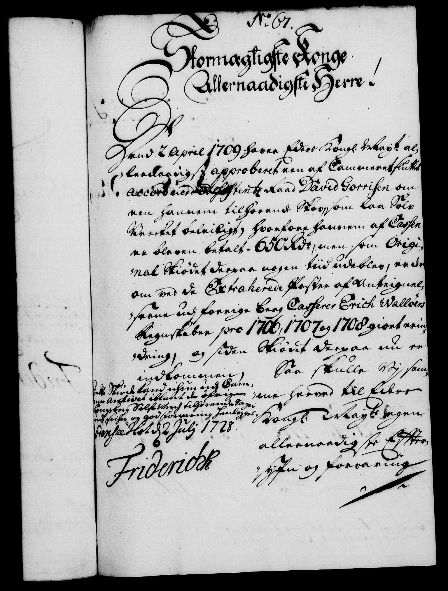 Rentekammeret, Kammerkanselliet, RA/EA-3111/G/Gf/Gfa/L0011: Norsk relasjons- og resolusjonsprotokoll (merket RK 52.11), 1728, p. 459