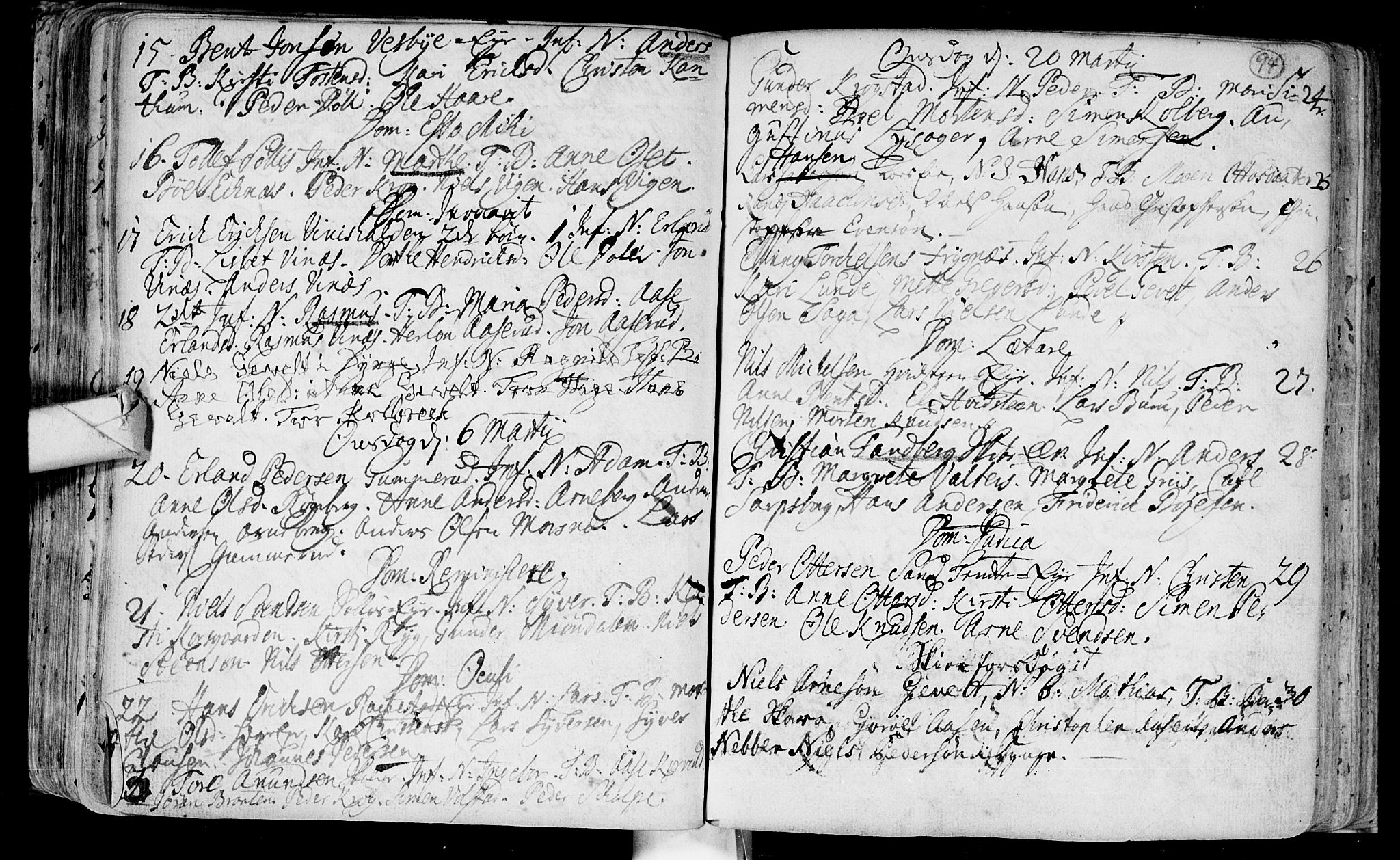 Eiker kirkebøker, AV/SAKO-A-4/F/Fa/L0003: Parish register (official) no. I 3, 1724-1753, p. 94