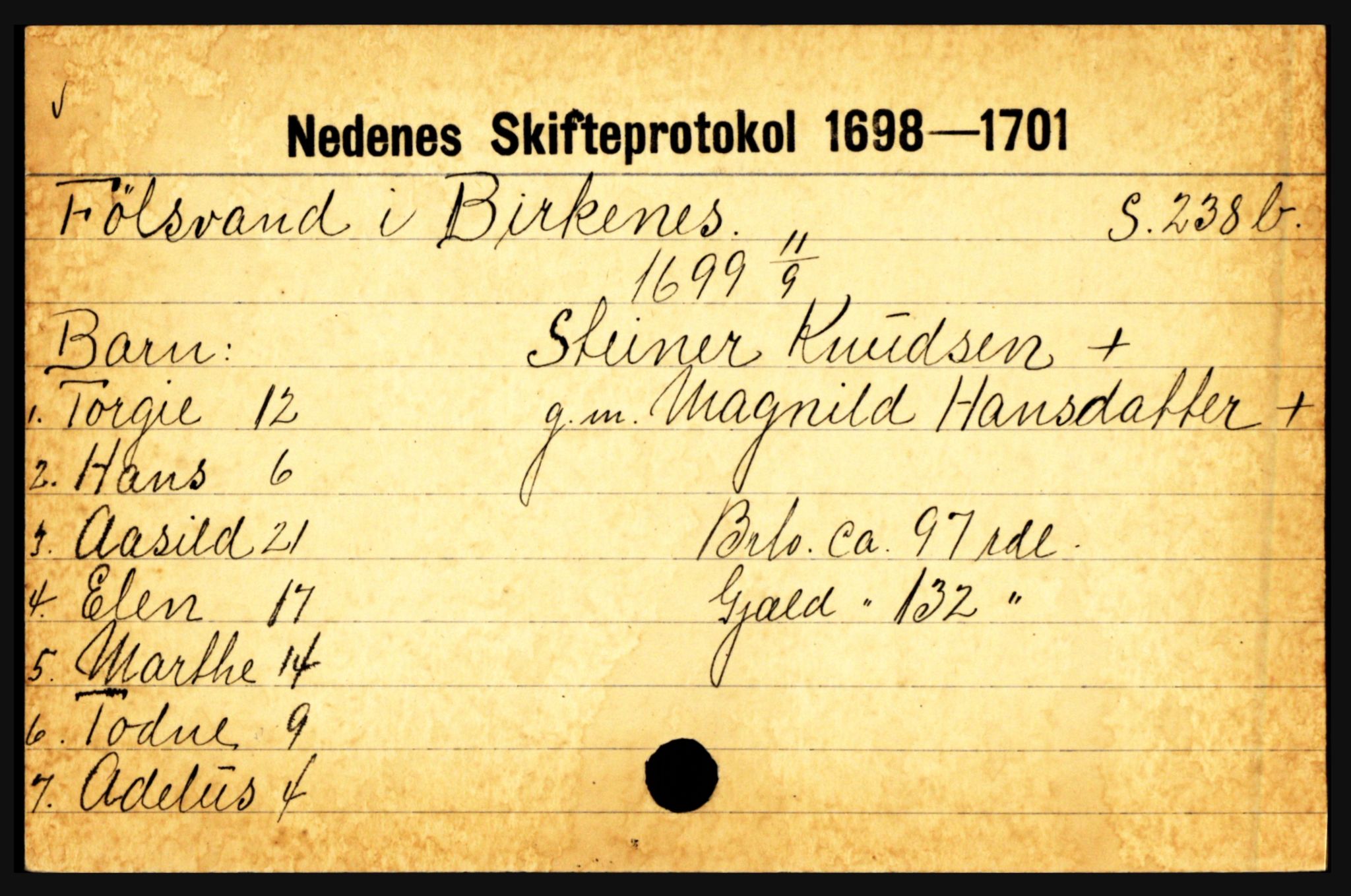 Nedenes sorenskriveri før 1824, AV/SAK-1221-0007/H, p. 8483