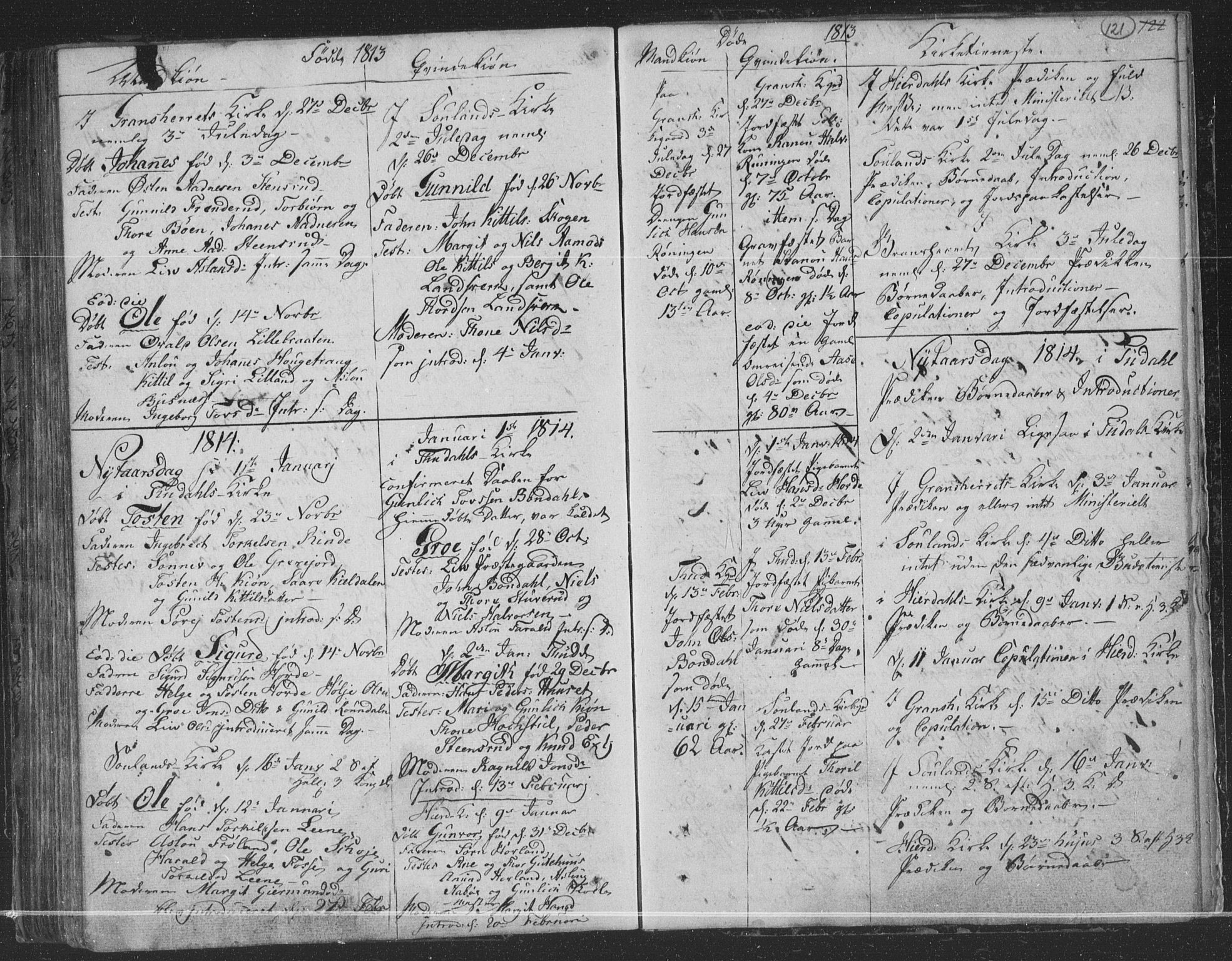 Hjartdal kirkebøker, SAKO/A-270/F/Fa/L0006: Parish register (official) no. I 6, 1801-1814, p. 121